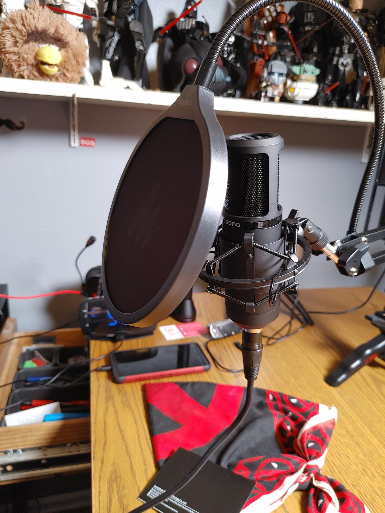 MAONO PM320S Condenser PC Microphone with XLR Cable, Boom Arm, Pop Filter customer photo 2
