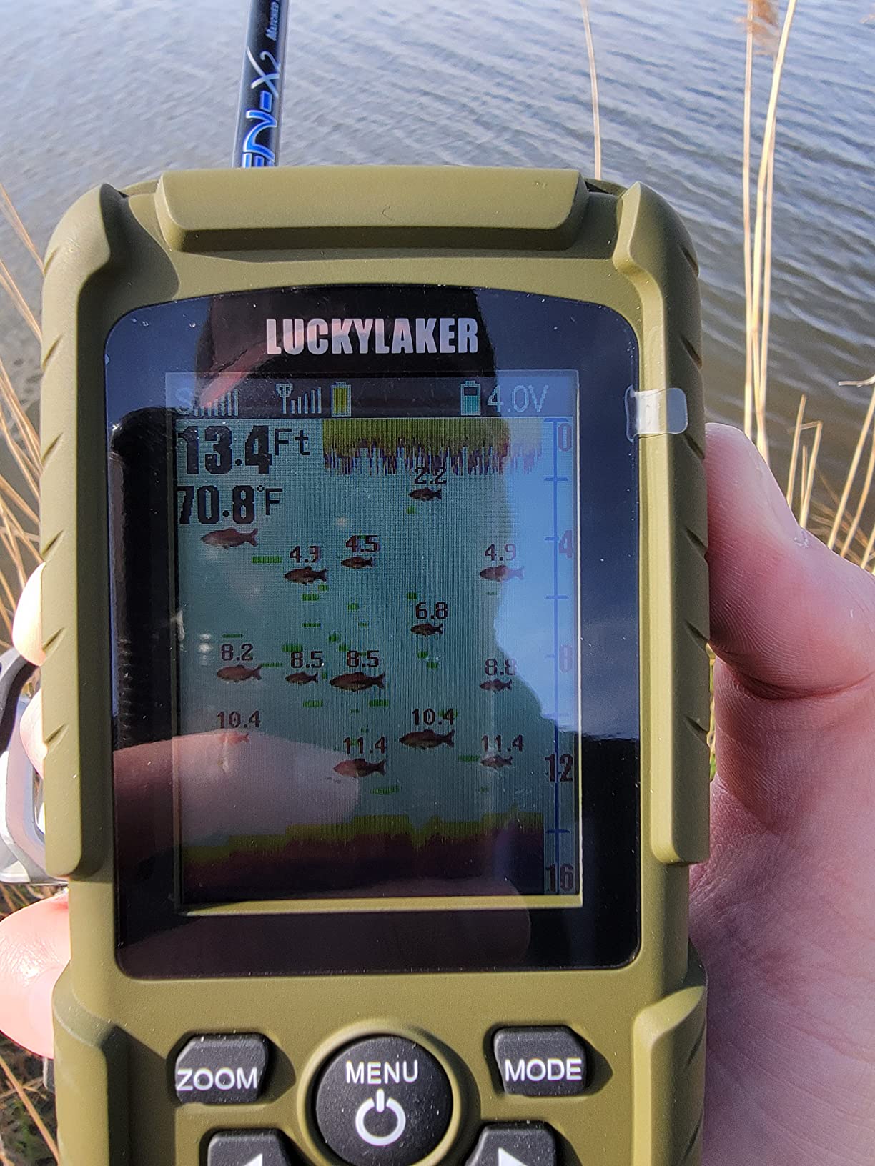 LUCKY Portable Sonar Fish Finder Boat Depth Fishing Fish Finders Waterproof Handheld Wireless Fishing Finder Kayak Transducer Depth Finders for Ice Fishing Sea customer photo 1