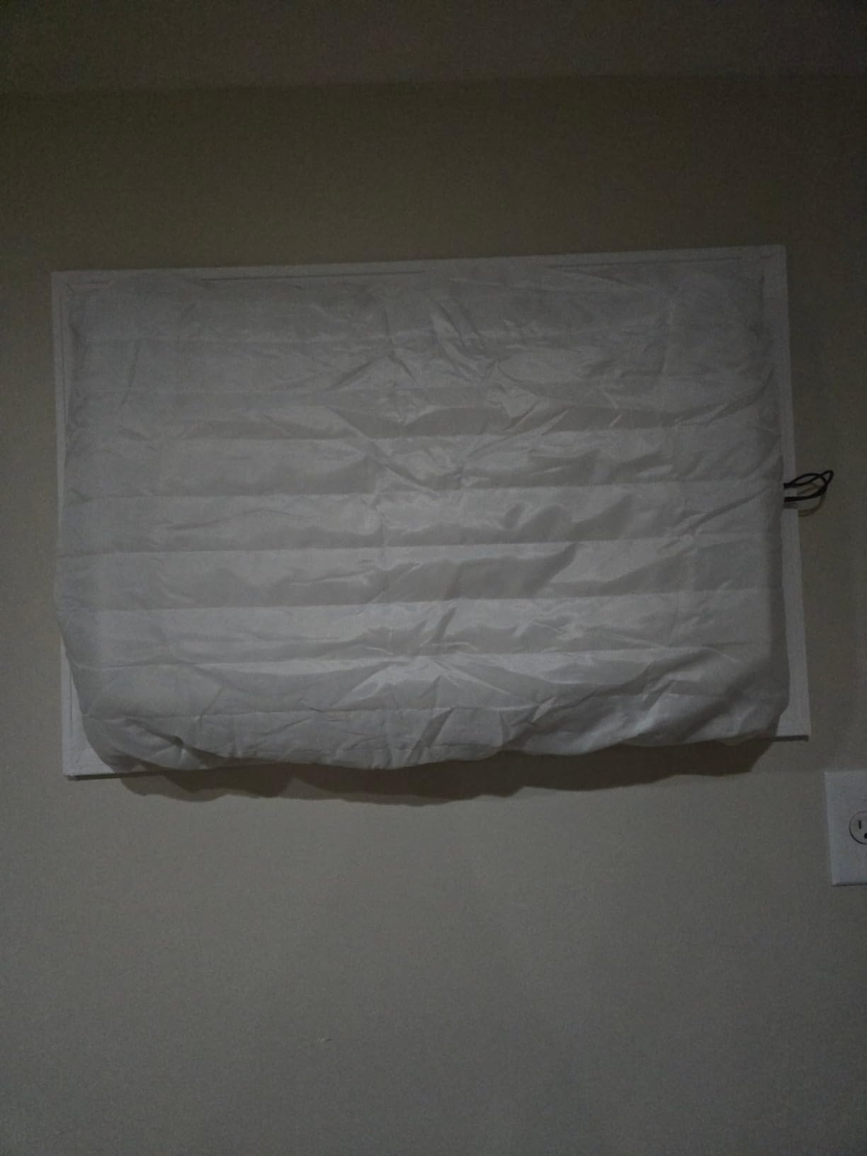 Indoor Air Conditioner Cover AC Cover for Inside Window Unit 21 x15 x 3.5 inches(L x H x D),White customer photo 1