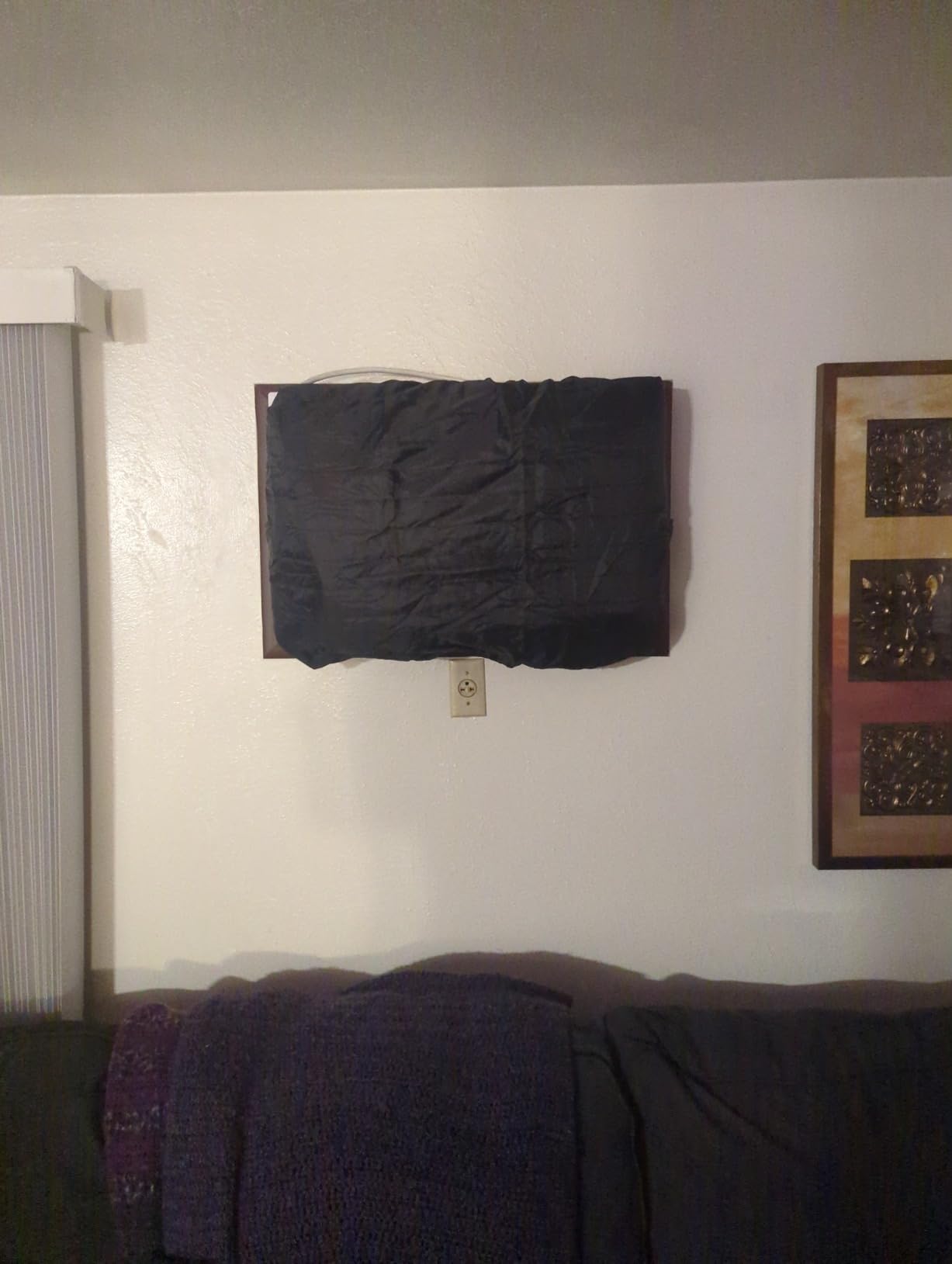 Indoor Air Conditioner Cover AC Cover for Inside Window Unit 21 x15 x 3.5 inches(L x H x D),White customer photo 2