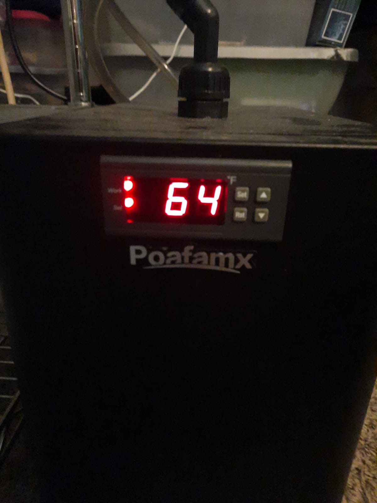 Poafamx 1/3 HP Aquarium Chiller, Quiet Fish Tank Water Chiller 40-80 Gal customer photo 1
