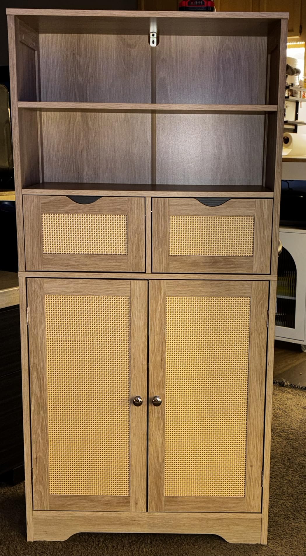 Iwell Bathroom Storage Cabinet with 2 Drawers, Small Kitchen Pantry Cabinet customer photo 1