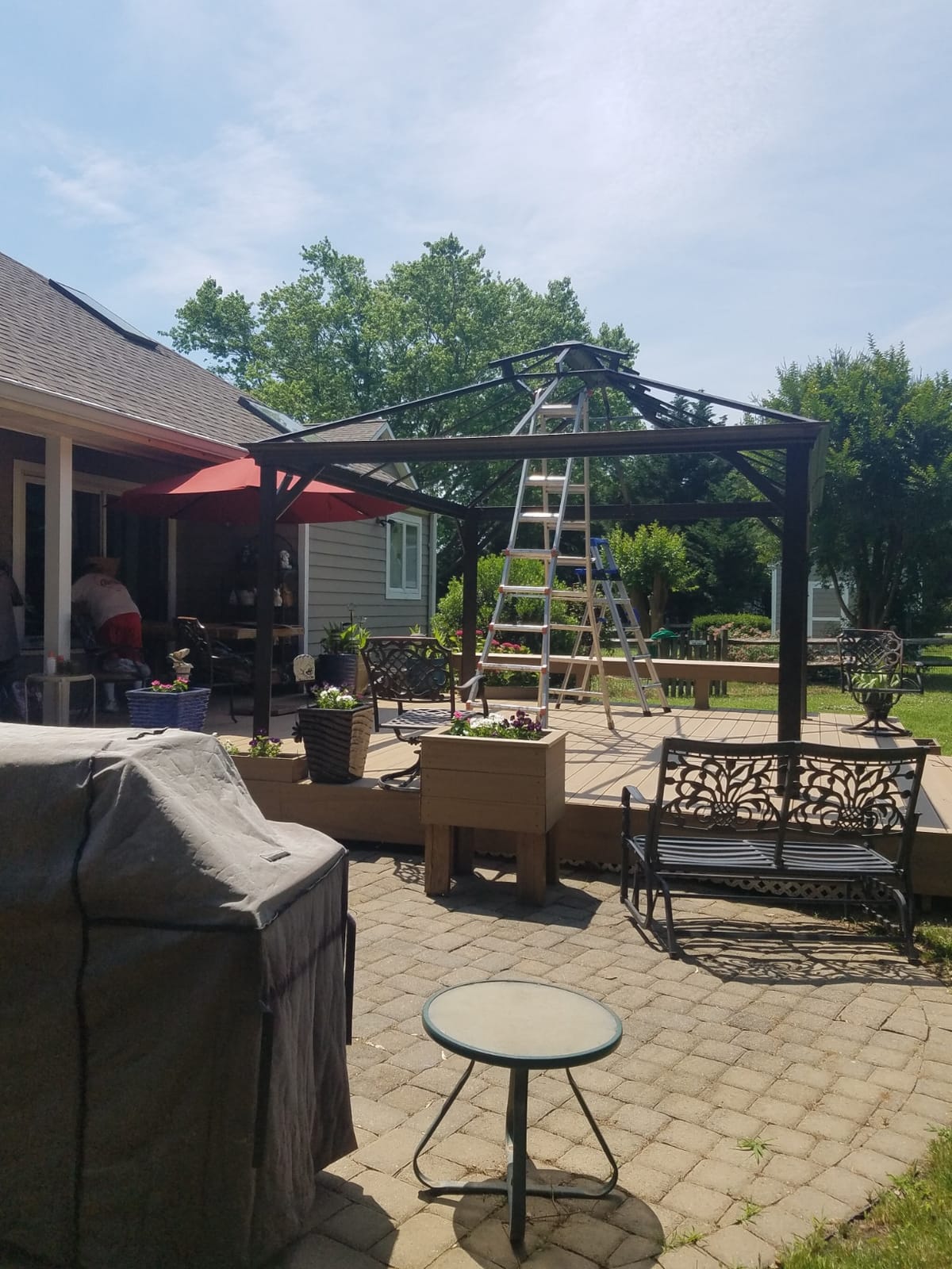 Kozyard Alexander 12' x 12' Hardtop Gazebo, Aluminum Frame customer photo 2