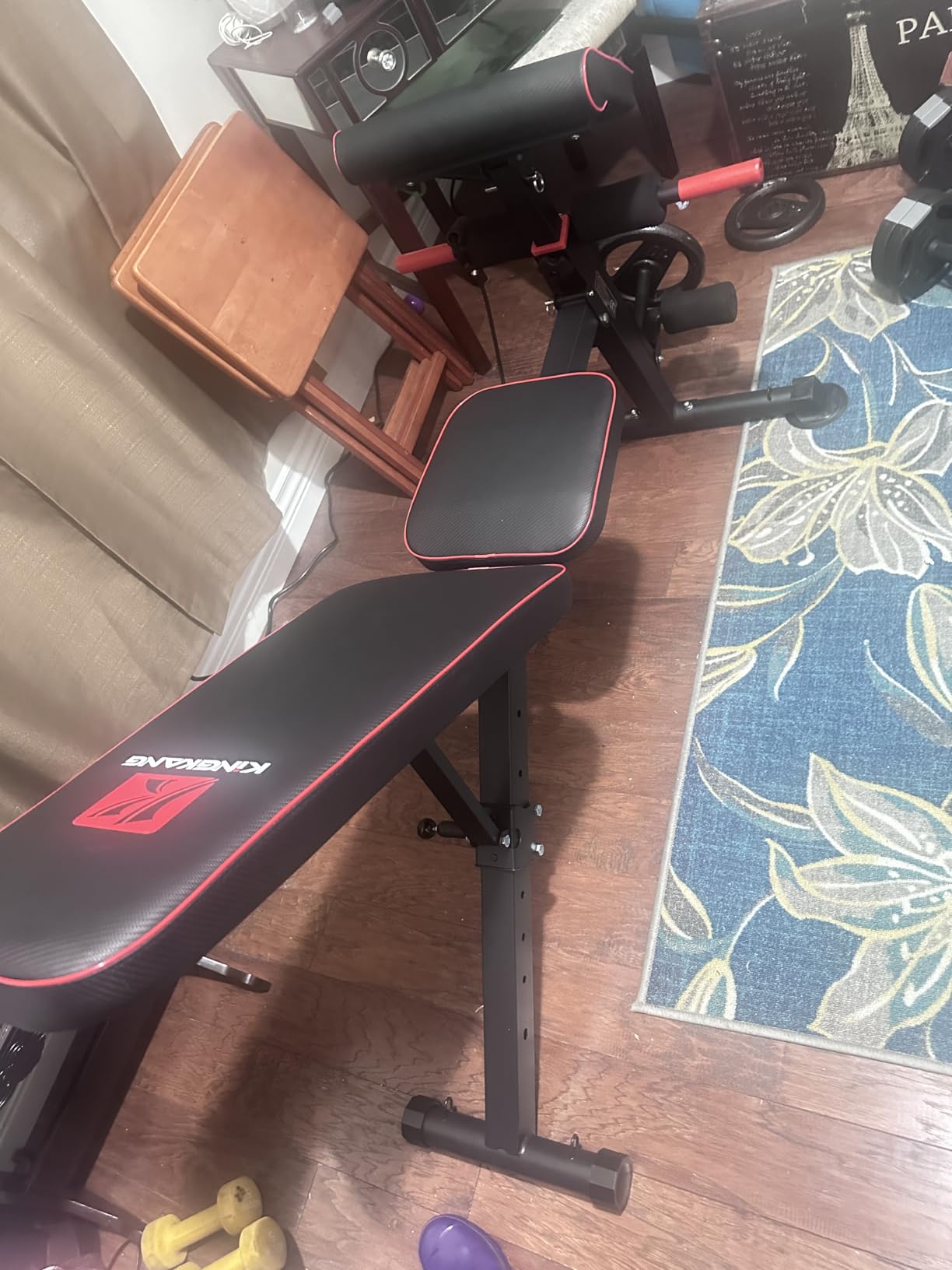 K KiNGKANG Adjustable Weight Bench, Foldable Home Gym, 1050lbs Capacity customer photo 2