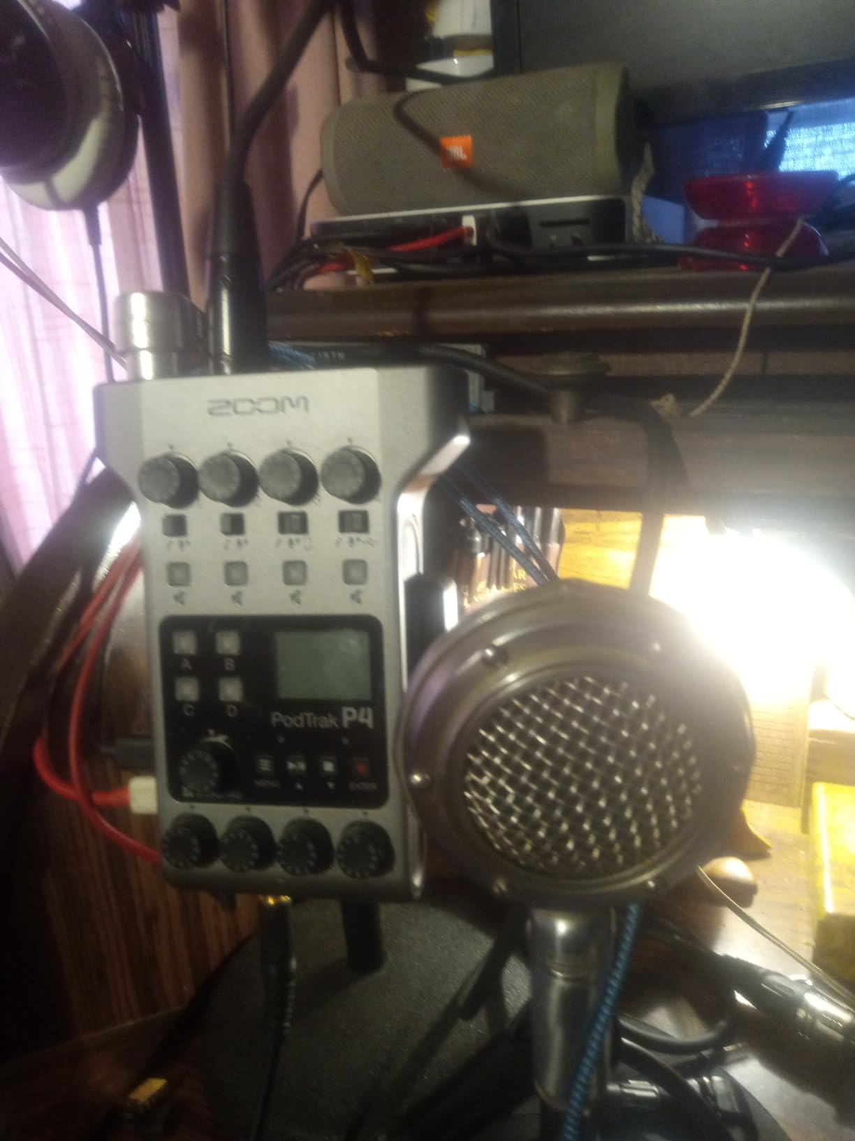 Zoom PodTrak P4 Podcast Recorder with 4 XLR Mic Inputs, 4 Headphone Outputs, Phone & USB Input for Remote Interviews, Sound Pads, 2-In/2-Out USB Audio Interface, Battery Powered customer photo 2
