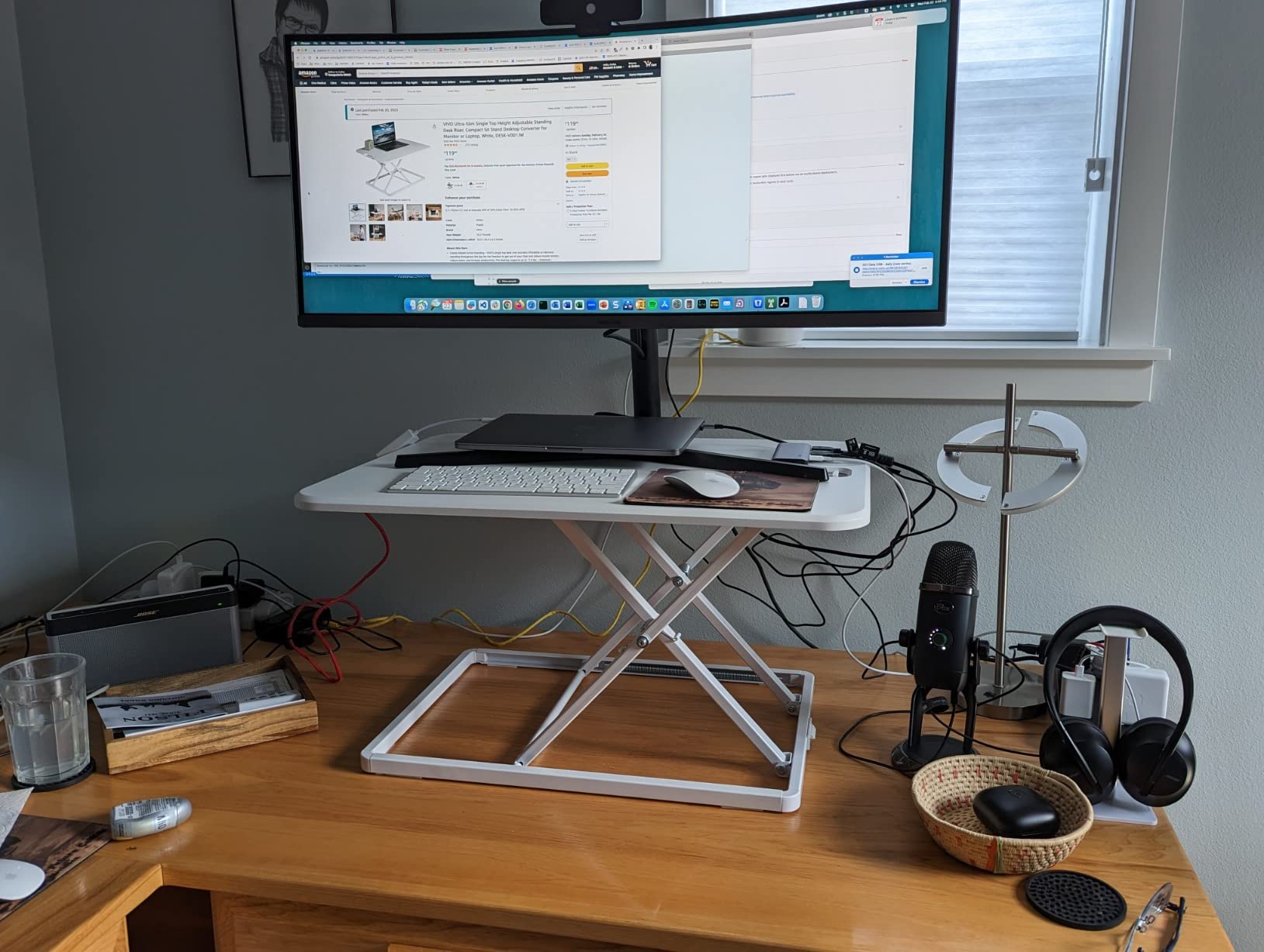 VIVO Black 26 in Single Top Standing Desk Converter, DESK-V001J customer photo 1