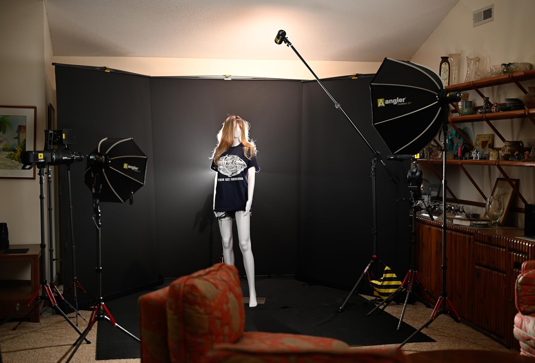 【Easy Set Up】 RAUBAY 59.8 x 82.7in Collapsible Green Screen Backdrop customer photo 1