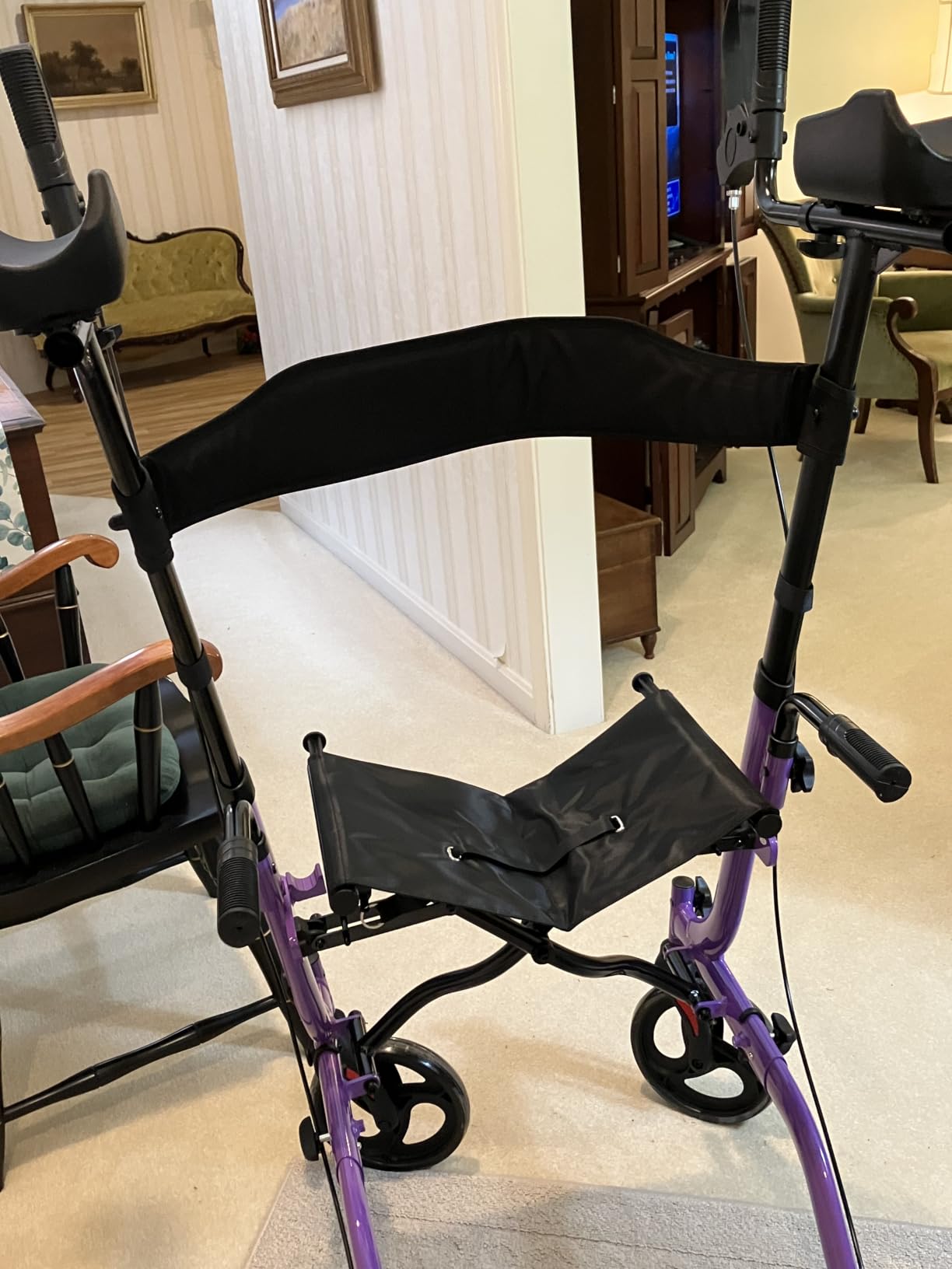 Vive Mobility Upright Walker with Seat - Stand Up Rollator customer photo 2