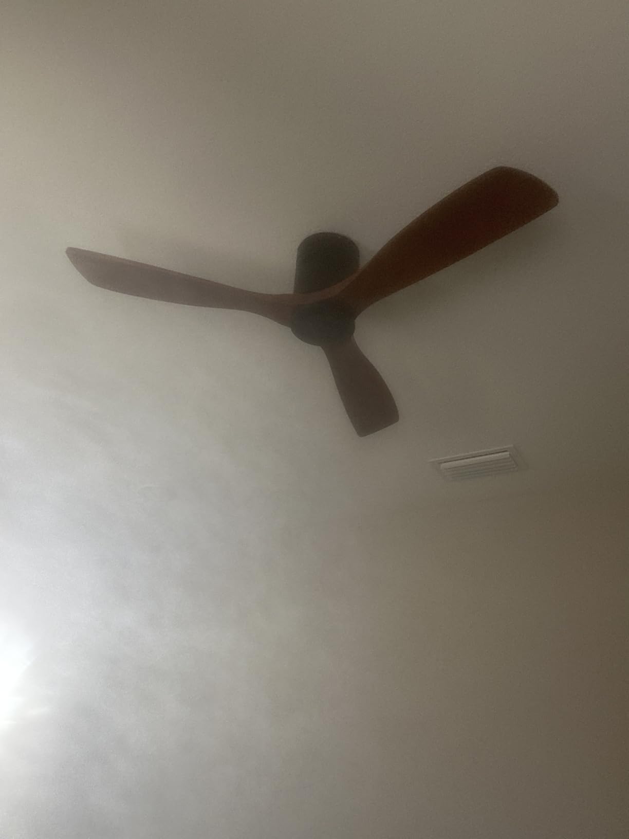 Sofucor 52 Inch Wood Ceiling Fan No Light, Flush Mount Low Profile, Brown customer photo 2