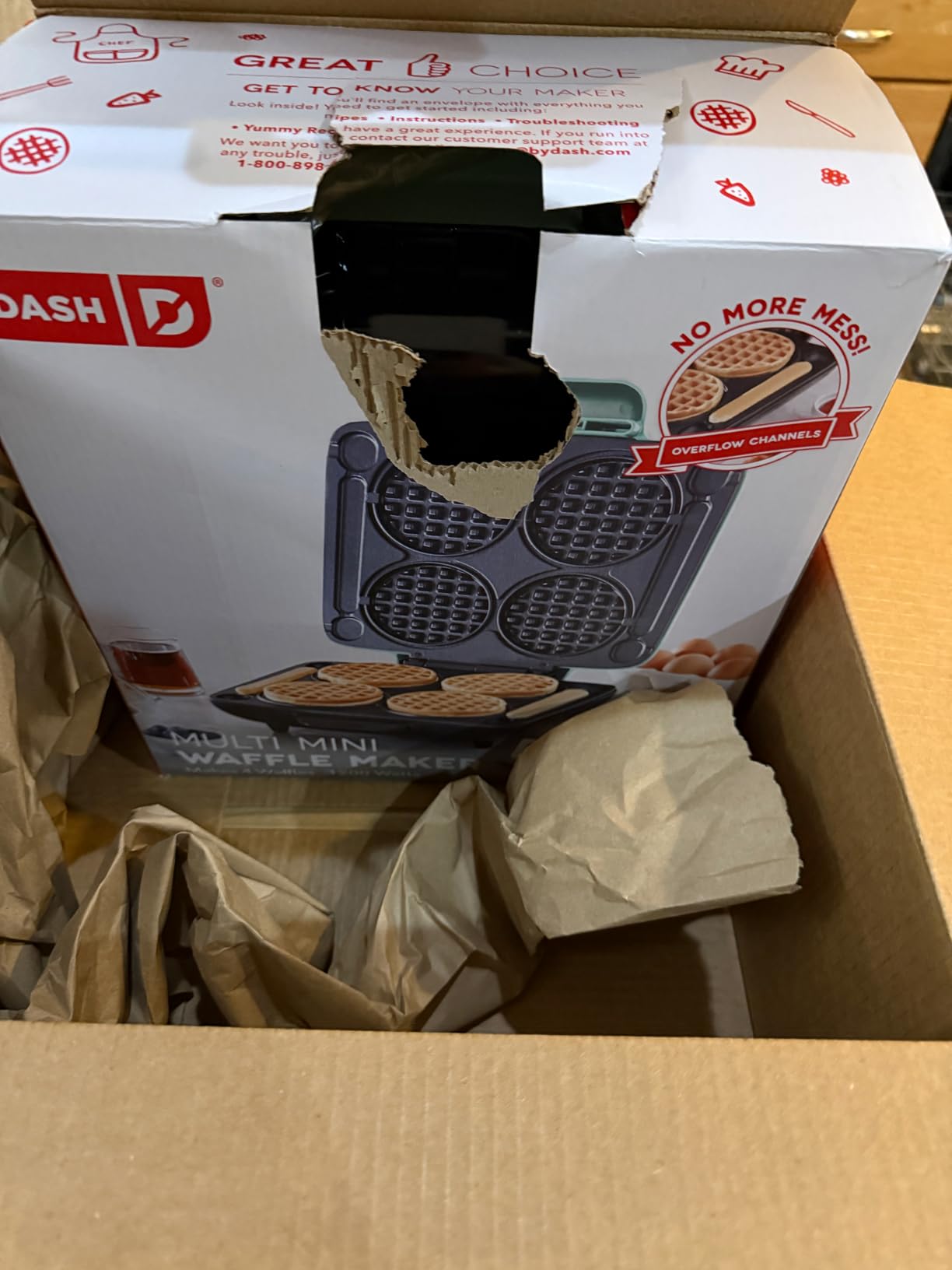 Dash Multi Mini Waffle Maker, Makes 4 Waffles at Once, Graphite customer photo 2