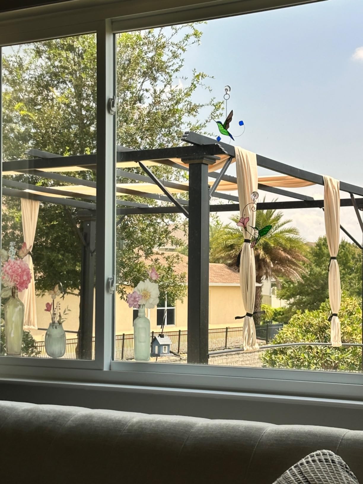 Outsunny 12' x 10' Outdoor Retractable Pergola Canopy with Sun Shade Beige customer photo 1