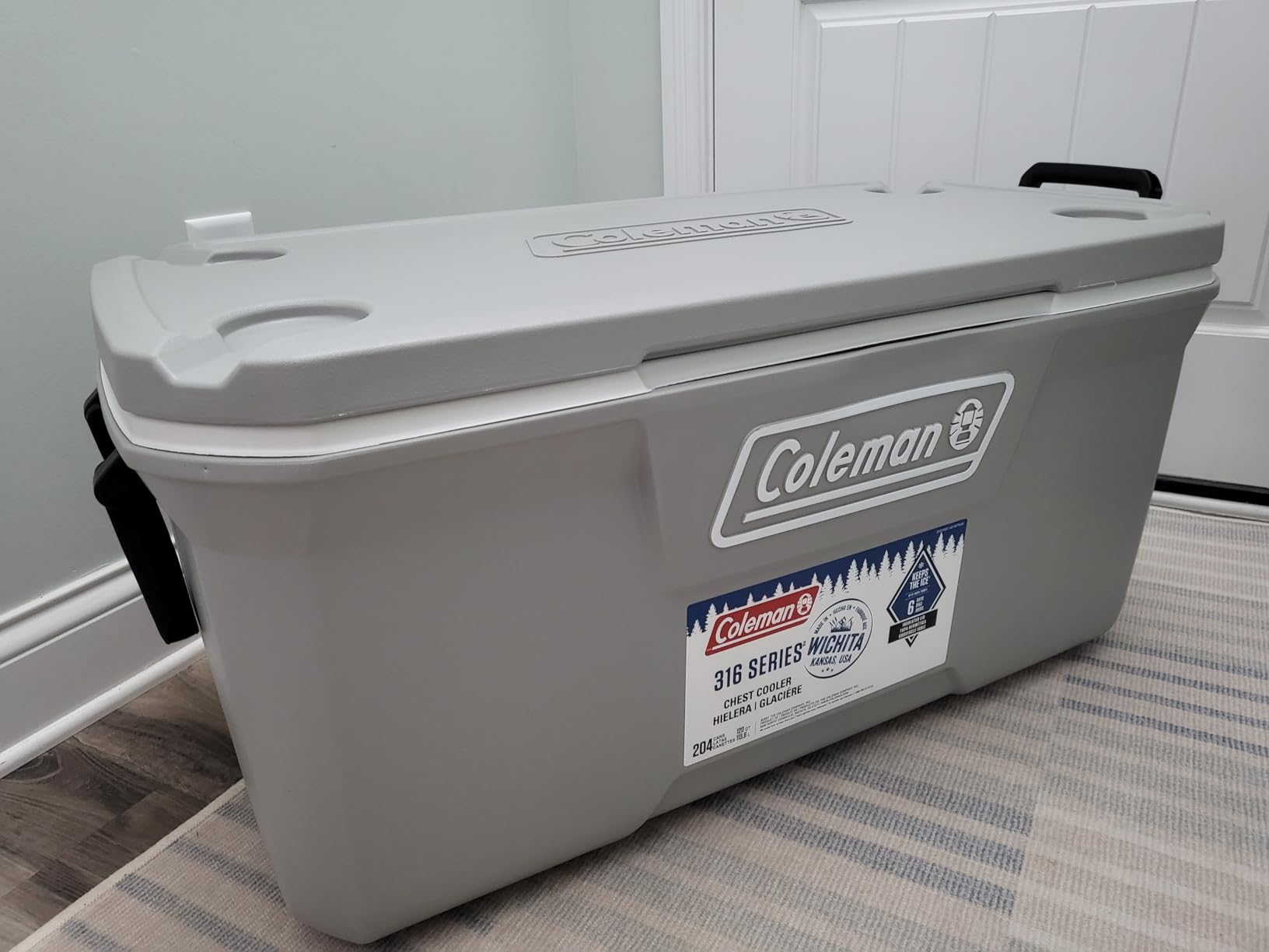 Coleman Marine Cooler with Fully Insulated UV Guard Lid & Body, Keeps Ice for 3+ Days, Great for Boating & Fishing, 52qt/100qt Wheeled/120qt Options customer photo 2