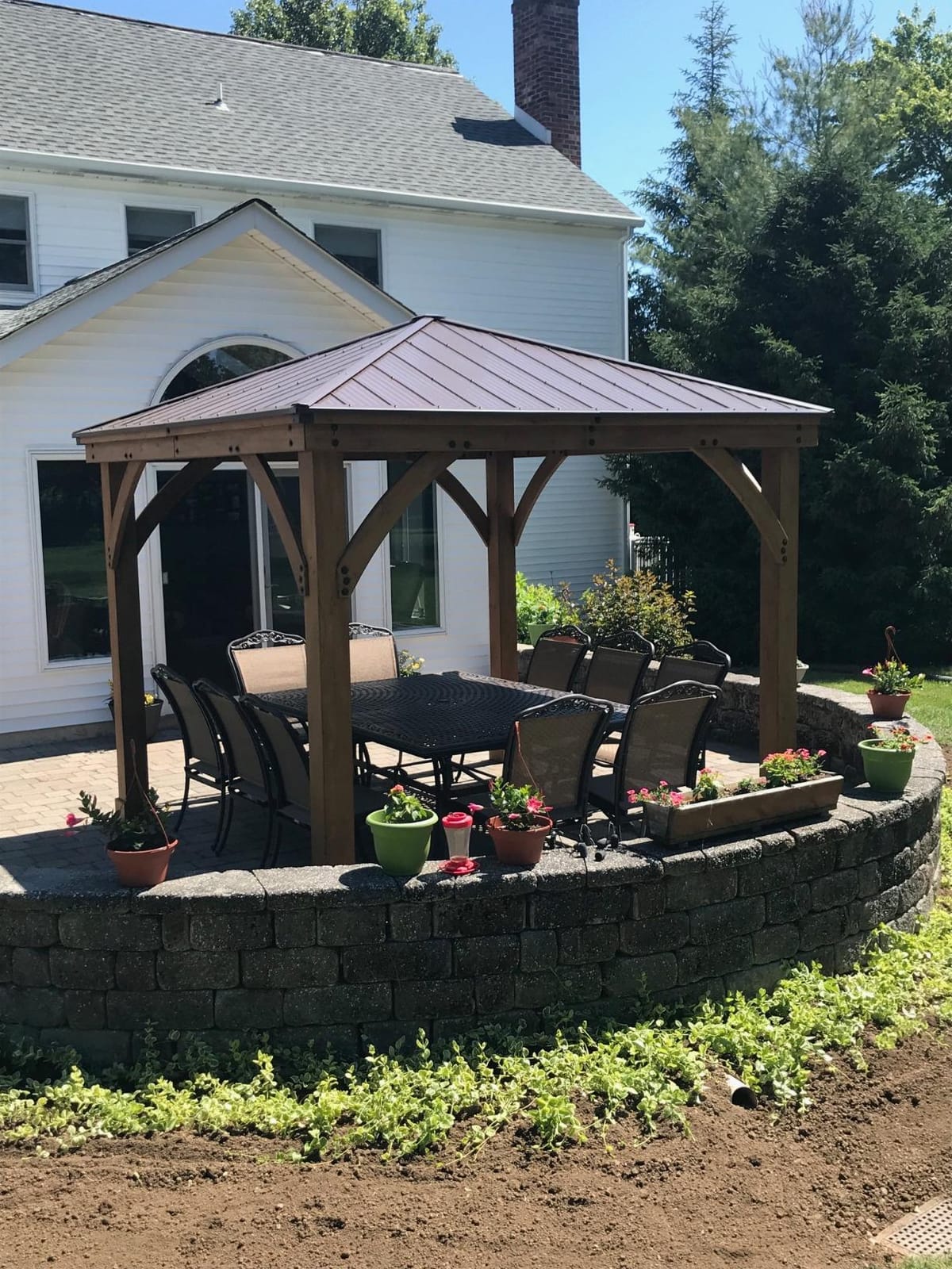 Yardistry 12 x 16 Meridian Cedar Wood Gazebo Pavilion for Patios, Decks, Garden, Backyard, Durable, Aluminum Roof customer photo 2