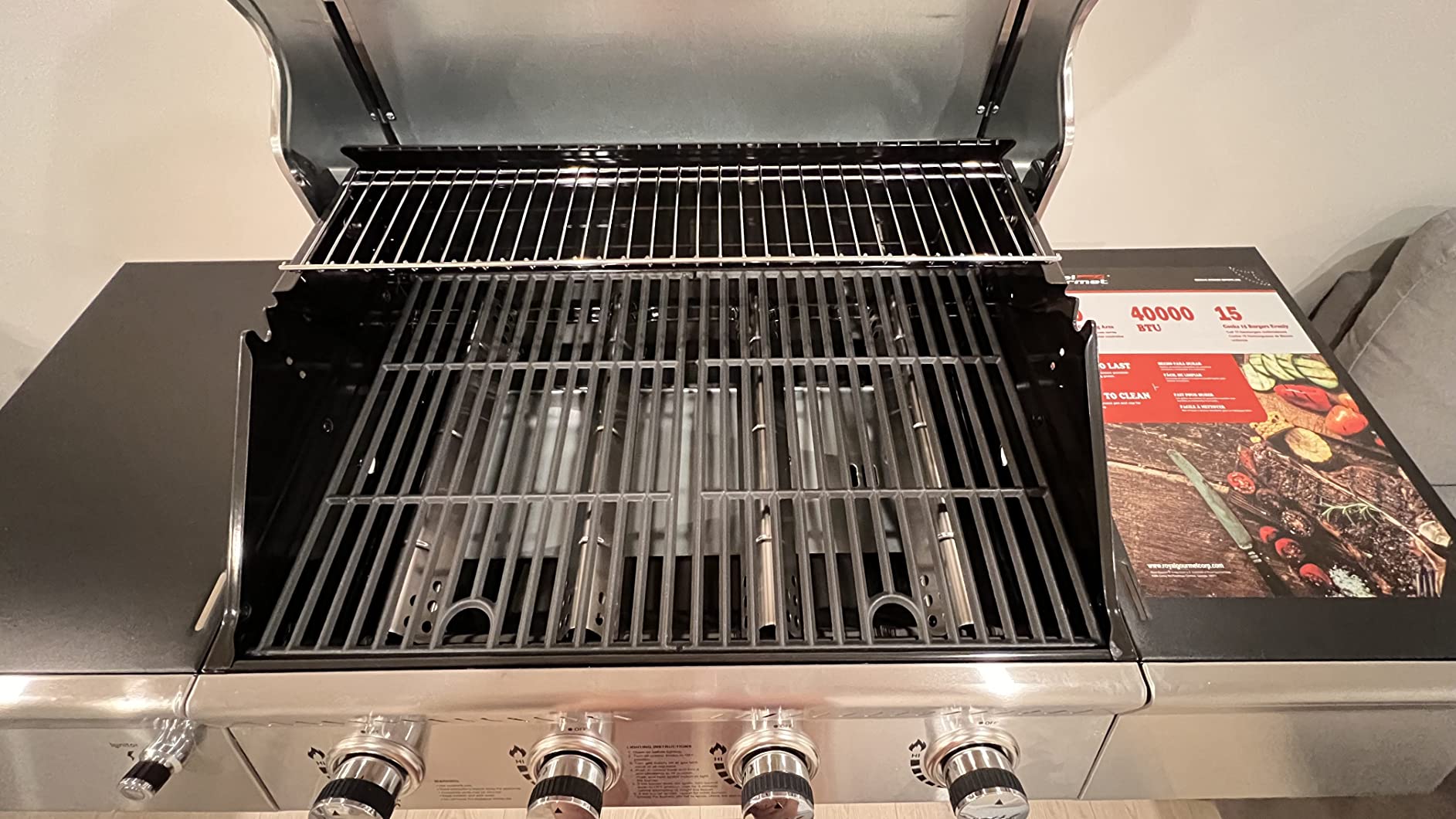 Royal Gourmet 4-Burner Propane Gas Grill with Warming Rack, Black & Silver customer photo 2