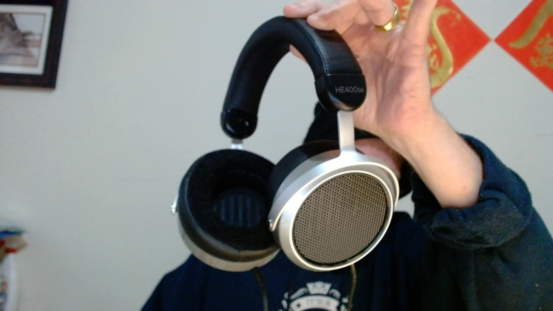 HIFIMAN HE400SE Stealth Magnets Version Over-Ear Open-Back Full-Size Planar Magnetic Wired Headphones for Audiophiles/Studio, Great-Sounding, Stereo, High Sensitivity, Comfortable, Sliver customer photo 2