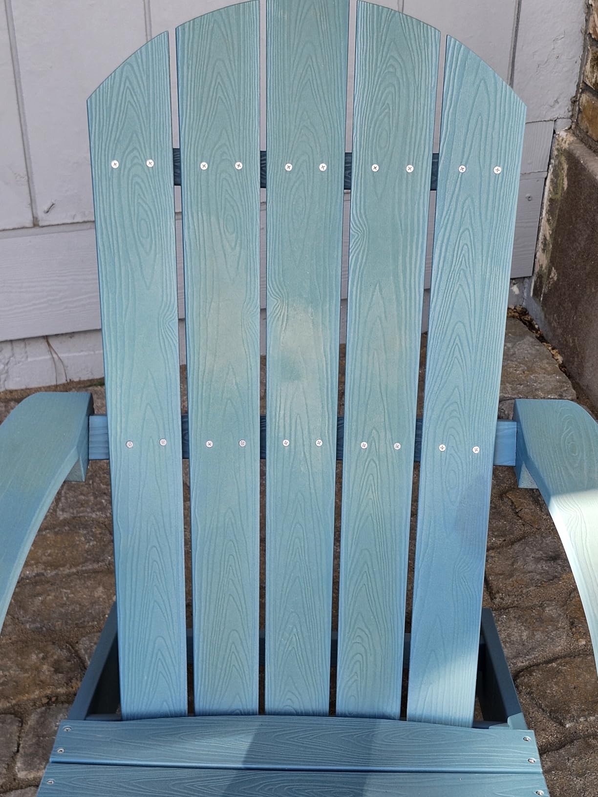 YEFU Adirondack Chair with Cup Holder, All-Weather Outdoor Chair, Blue customer photo 2