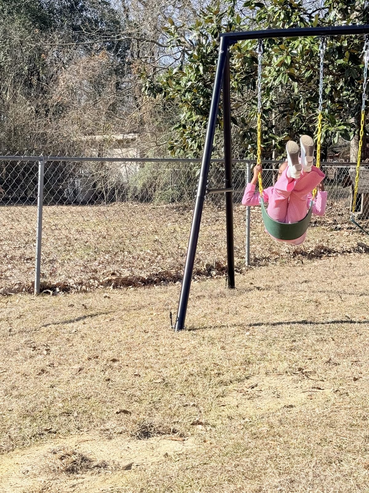Hapfan 600lb Heavy Duty Swing Set for Outdoor Backyard with 3 Swings Black customer photo 2