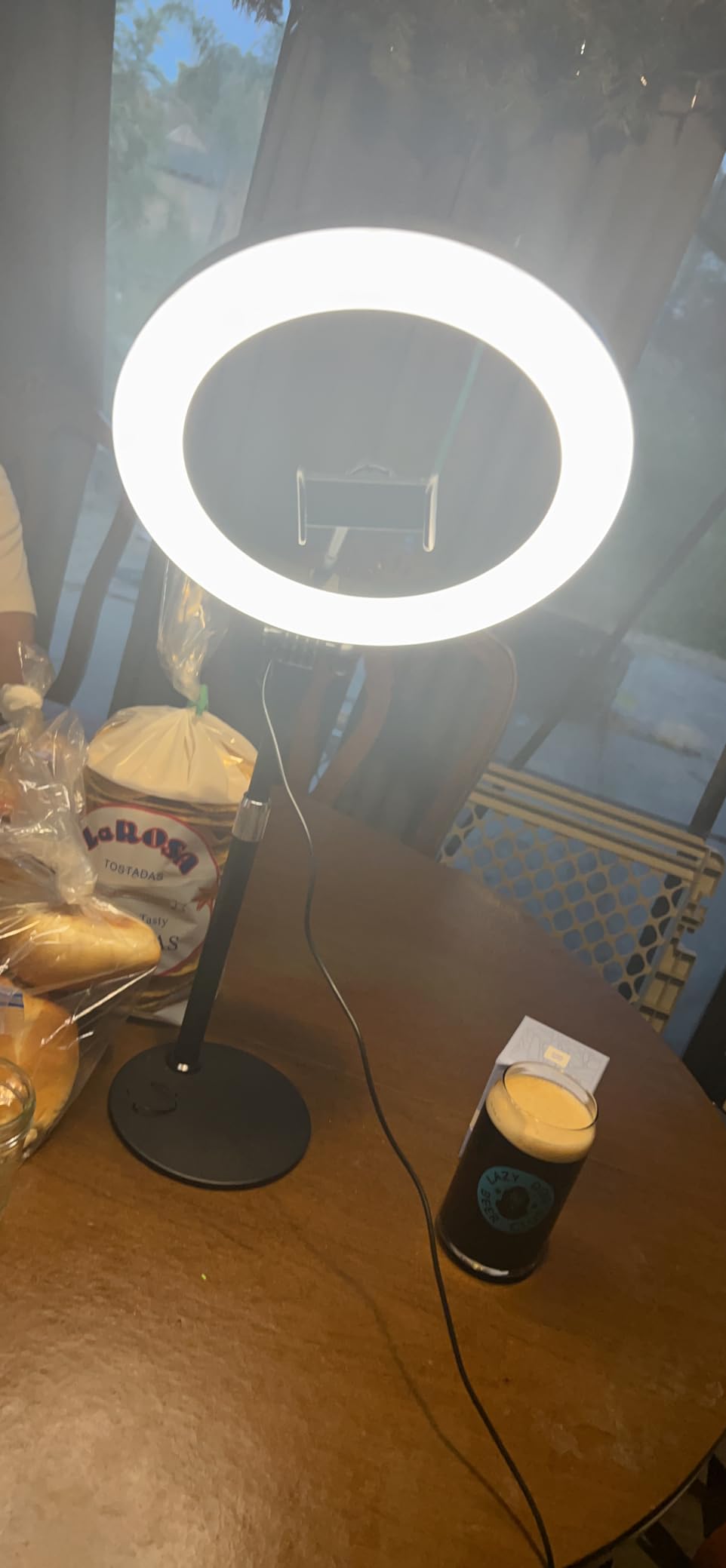 Desk Ring Light with Stand for Computer, Desk Light for Video Recording customer photo 2