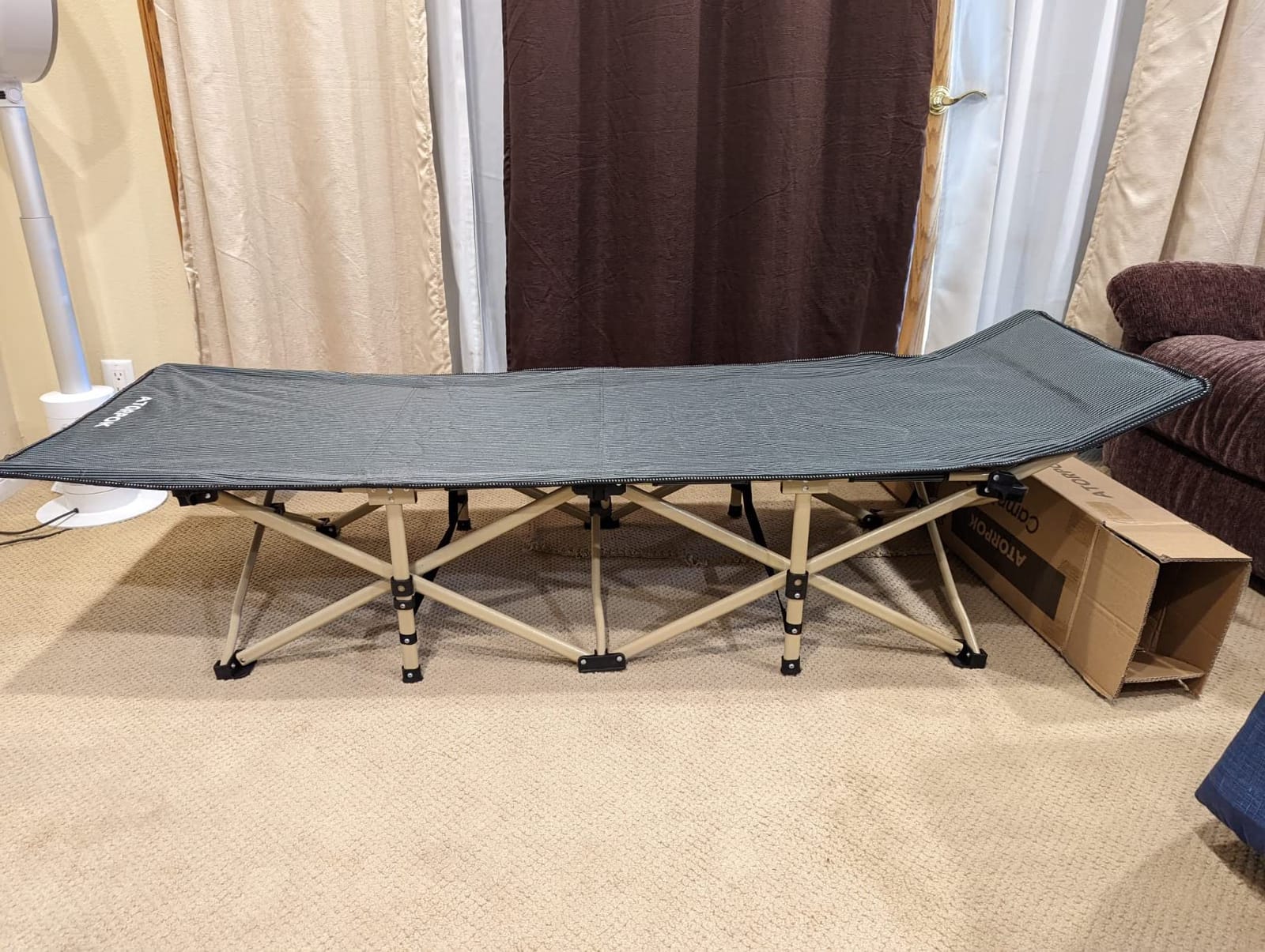 ATORPOK Camping Cot for Adults Comfortable, Tent Folding Cot for Sleeping customer photo 1