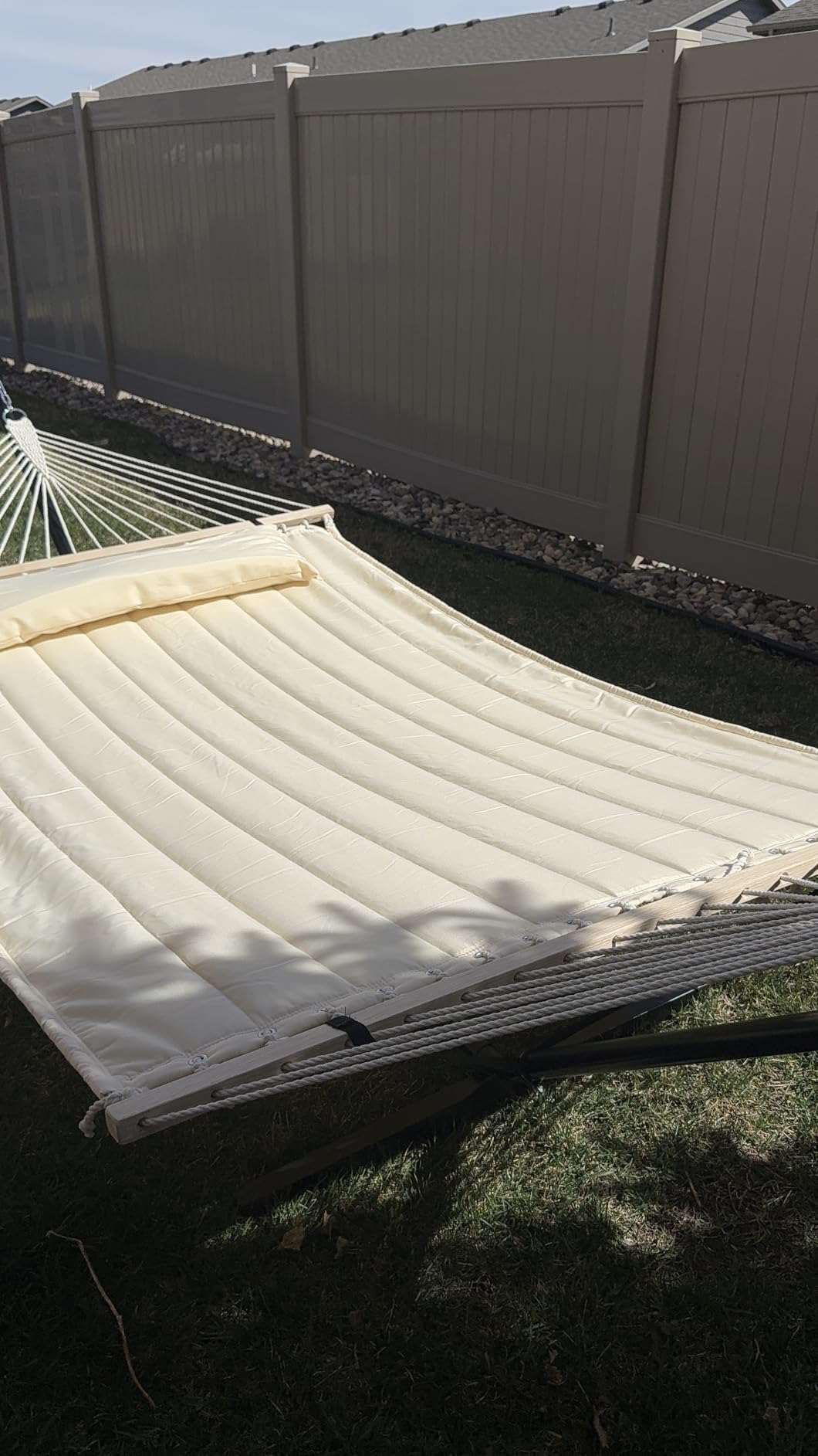 SUNCREAT 2 Person Hammock with Stand, 475 lbs Capacity, Dark Grey customer photo 1