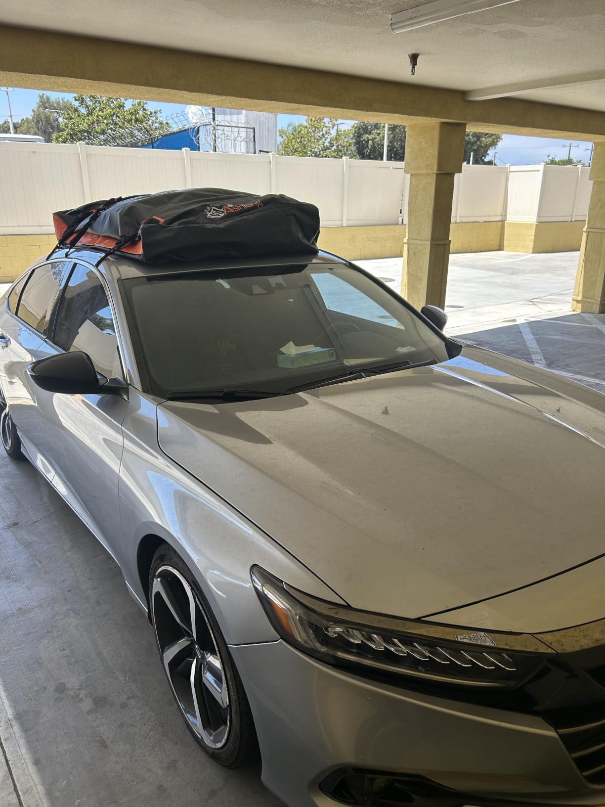 Car Rooftop Cargo Carrier Bag, 21 Cubic Feet 100% Waterproof Heavy Duty 840D Car Roof Bag for All Vehicle with/Without Racks - Anti-Slip Mat, 6 Door Hooks, Storage Bags, 2 Extra Straps, Luggage Lock customer photo 1
