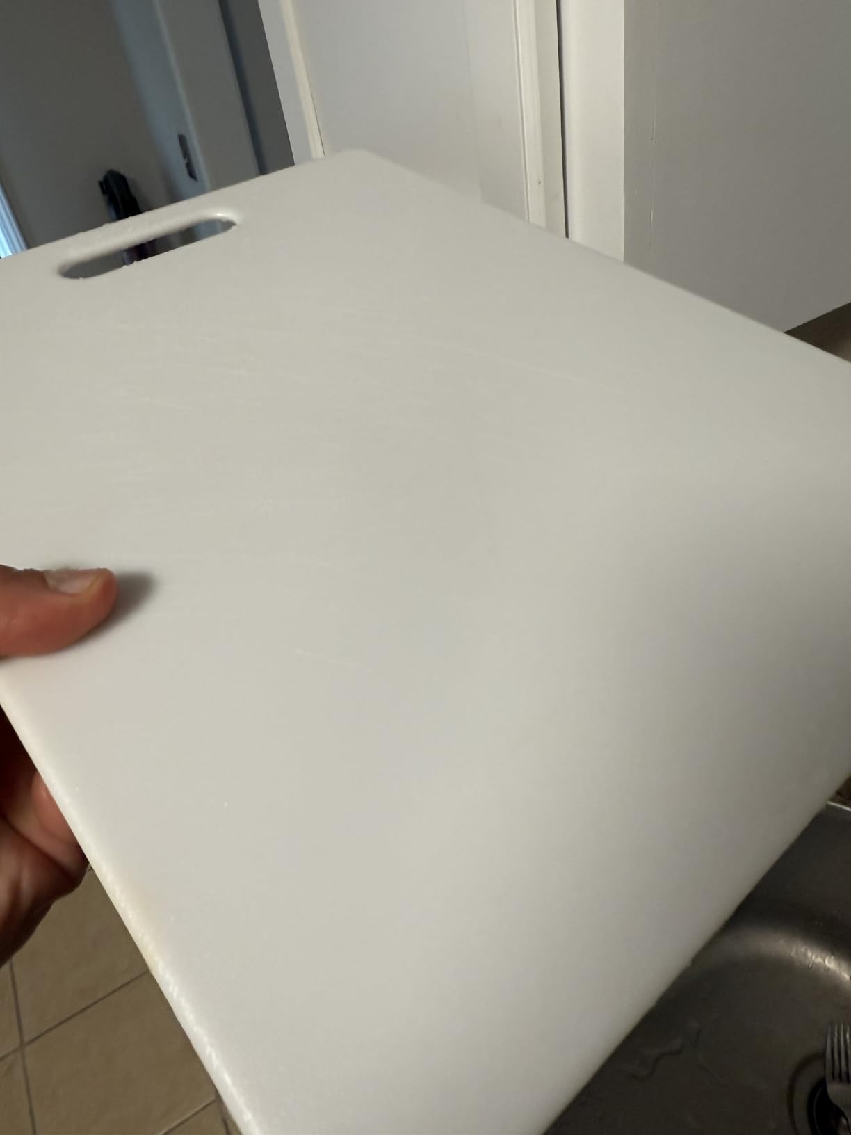 Farberware 15 x 20 Inch Extra Large Plastic Cutting Board, White customer photo 2