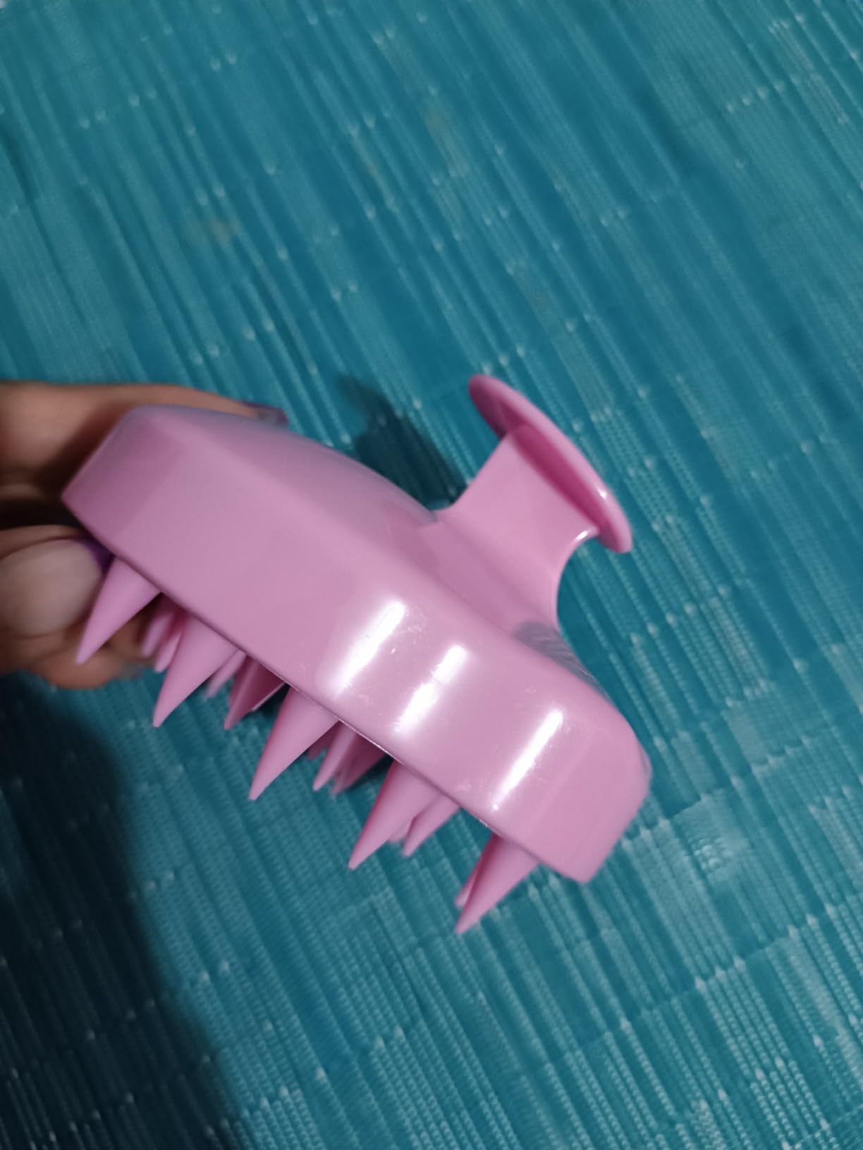 RELAXXO Scalp Massager Hair Growth – Exfoliator & Hair Scrubber for Scalp, Soft Bristles for Dandruff & Soothing Comfort, Shampoo Brush, Wet & Dry Use, Pink customer photo 1
