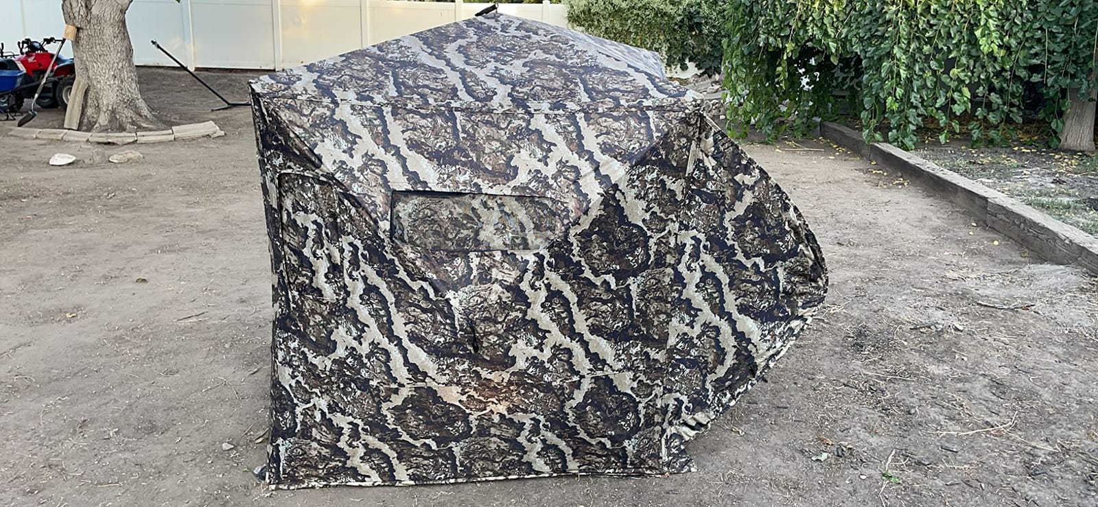 VEIL CAMO VC180 3-Person Hub Blind with Panoramic Windows – Ground Blind for Deer & Turkey Hunting, 180-Degree Panoramic Window, Water Resistant, Durable & Heavy-Duty Design, Silent Closure Door customer photo 2