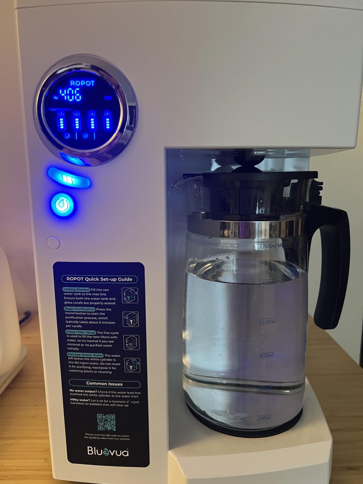 Bluevua RO100ROPOT Countertop Reverse Osmosis Water Filter System customer photo 1