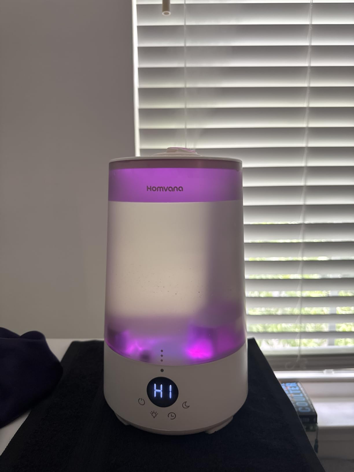 Homvana 3.6L Top-Fill Cool Mist Humidifiers for Bedroom, Large Room(Grey) customer photo 2