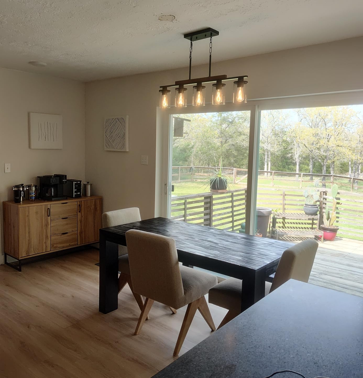 Farmhouse Kitchen Island Light Fixtures, Dining Room Light Fixture, 5-Light customer photo 1