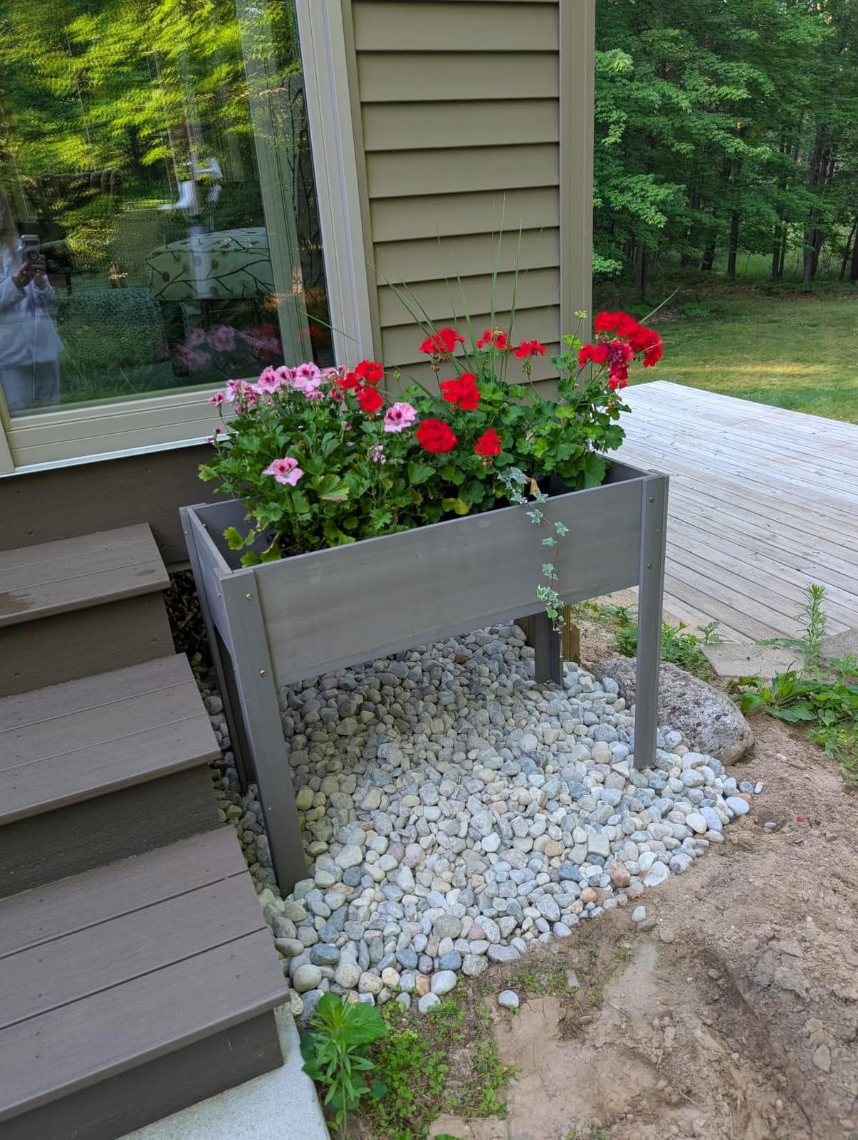Raised Garden Bed with Legs, 48×24×30 Cedar Wood Elevated Planter Box customer photo 2