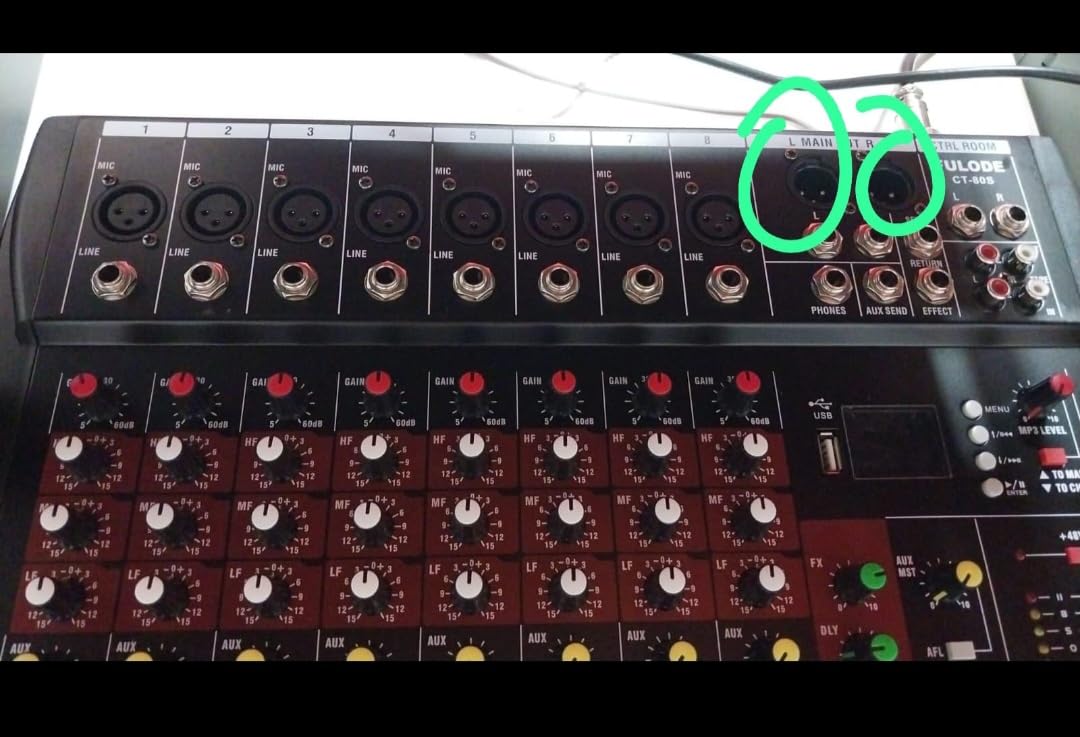 FULUODE Audio Mixer 8 Channel, CT-80S Professional Sound System Mixer Board DJ Mixing Console with Reverb MP3 Player Bluetooth 48V Phantom Power Supply USB Recording for Studio Karaoke Live Music customer photo 2