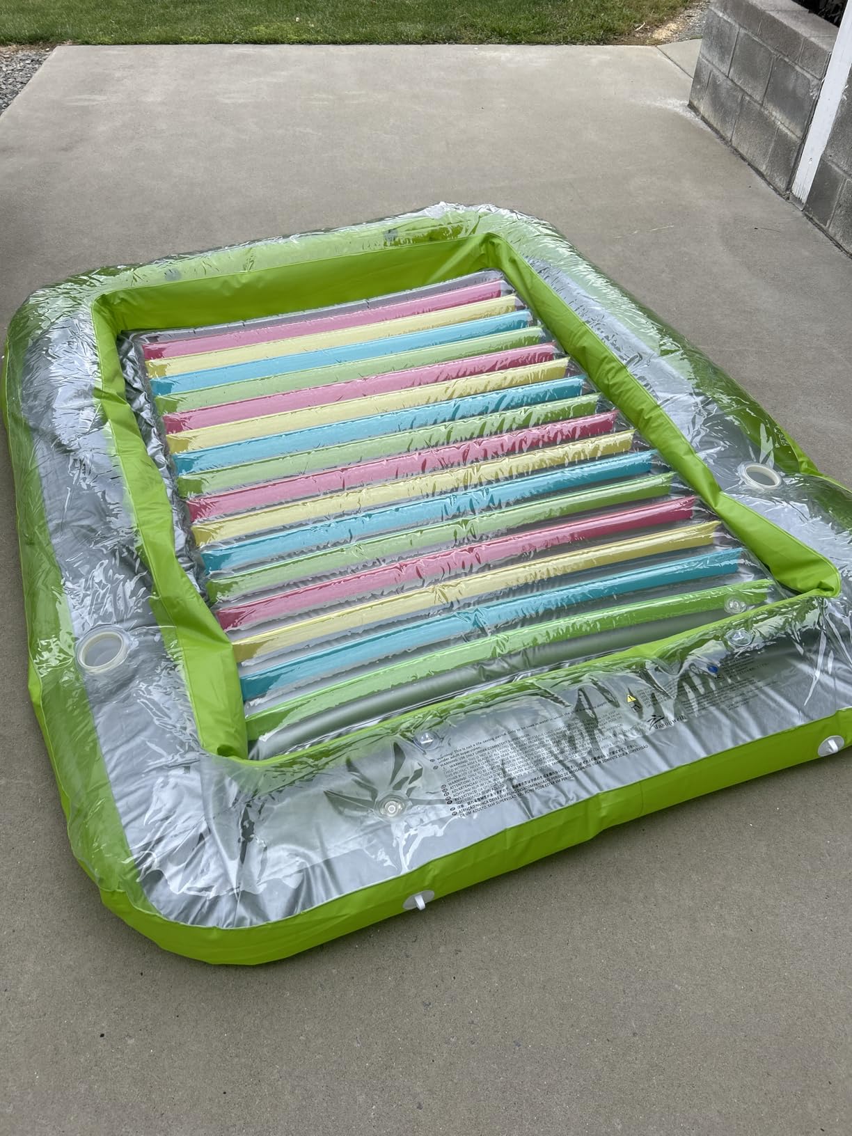 Inflatable Tanning Pool Lounger Float - Jasonwell 4 in 1 Sun Tan Tub Sunbathing Pool Lounge Raft Floatie Toys Water Filled Tanning Bed Mat Pad for Adult Blow Up Kiddie Pool Kids Ball Pit Pool (L) customer photo 2