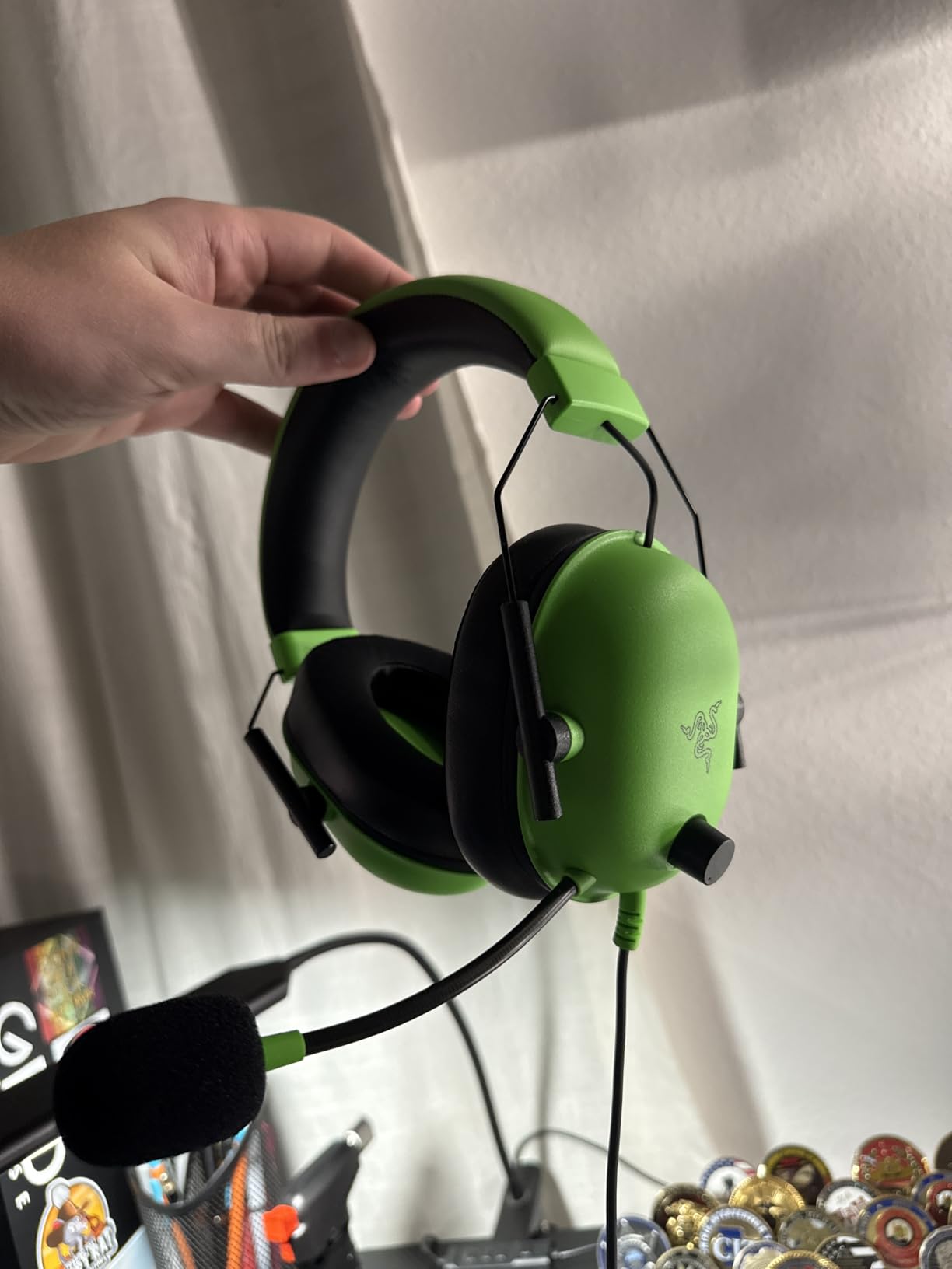 Razer BlackShark V2 X Gaming Headset for PC, 3.5mm Audio Jack, White customer photo 2