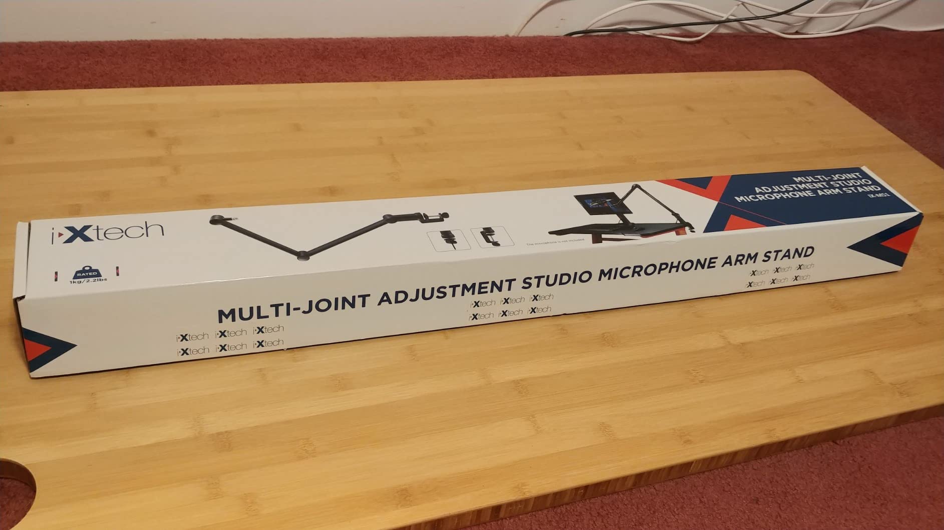 IXTECH Microphone Boom Arm with Desk Mount, 360° Rotatable, Adjustable and Foldable Scissor Mounting for Podcast, Video Gaming, Radio and Studio Audio, Sturdy and Universal - Elegance Model customer photo 2