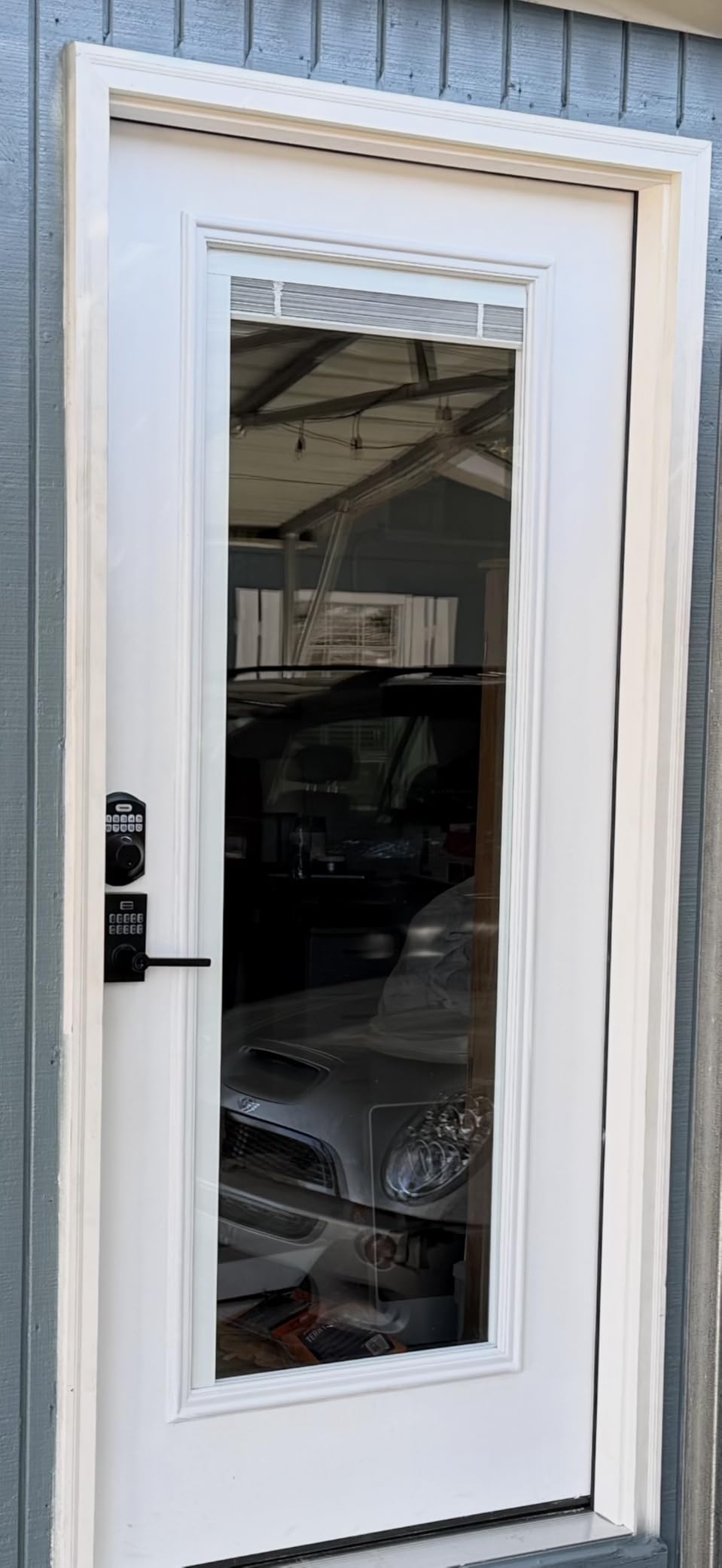 TEEHO TE002 Fingerprint Deadbolt with Keypad for Front Door, Satin Nickel customer photo 1