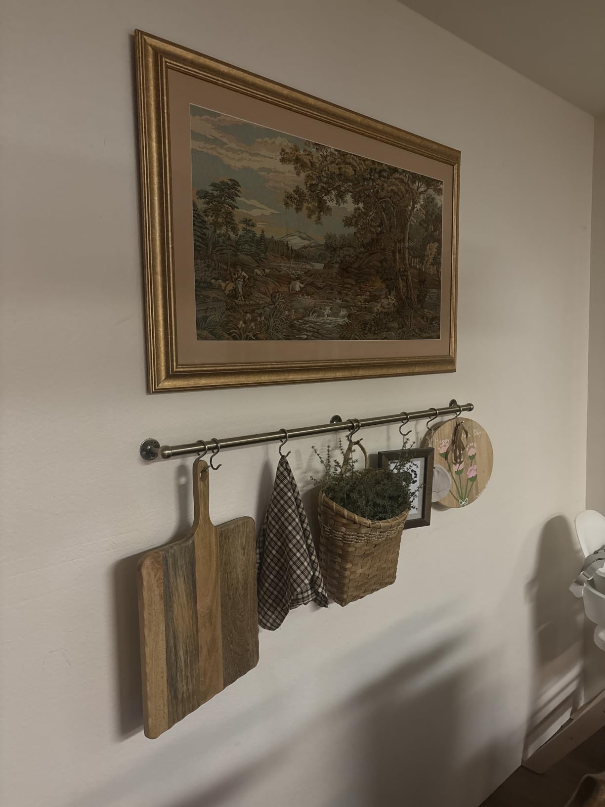 ROTHLEY 39.4 Inch Stainless Steel Wall Mounted Hanging Pot and Pan Rack with Adjustable S Hooks, Antique Copper customer photo 1