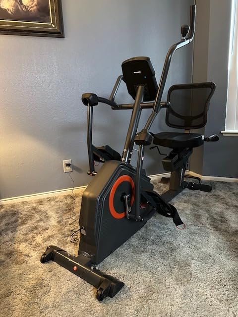 Sunny Health & Fitness Elite Recumbent Cross Trainer & Elliptical Machine with Arm Exercisers for Home Arm/Leg Training, Easy Adjust Seat & Mesh Backrest, Free SunnyFit App Bluetooth Connectivity customer photo 2