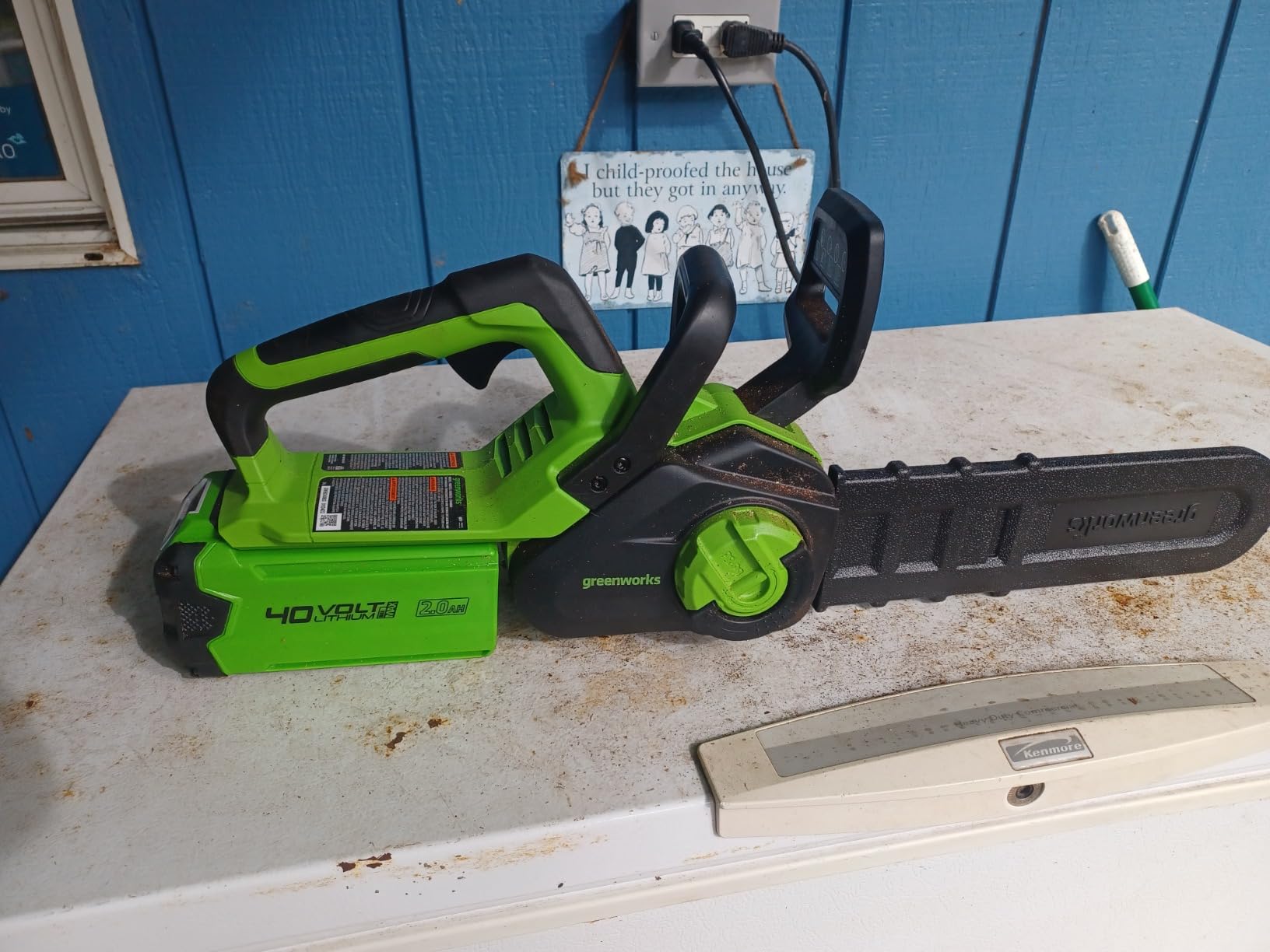 Greenworks 40V 12 in Cordless Electric Chainsaw, 2.0 Ah Battery and Charger customer photo 2