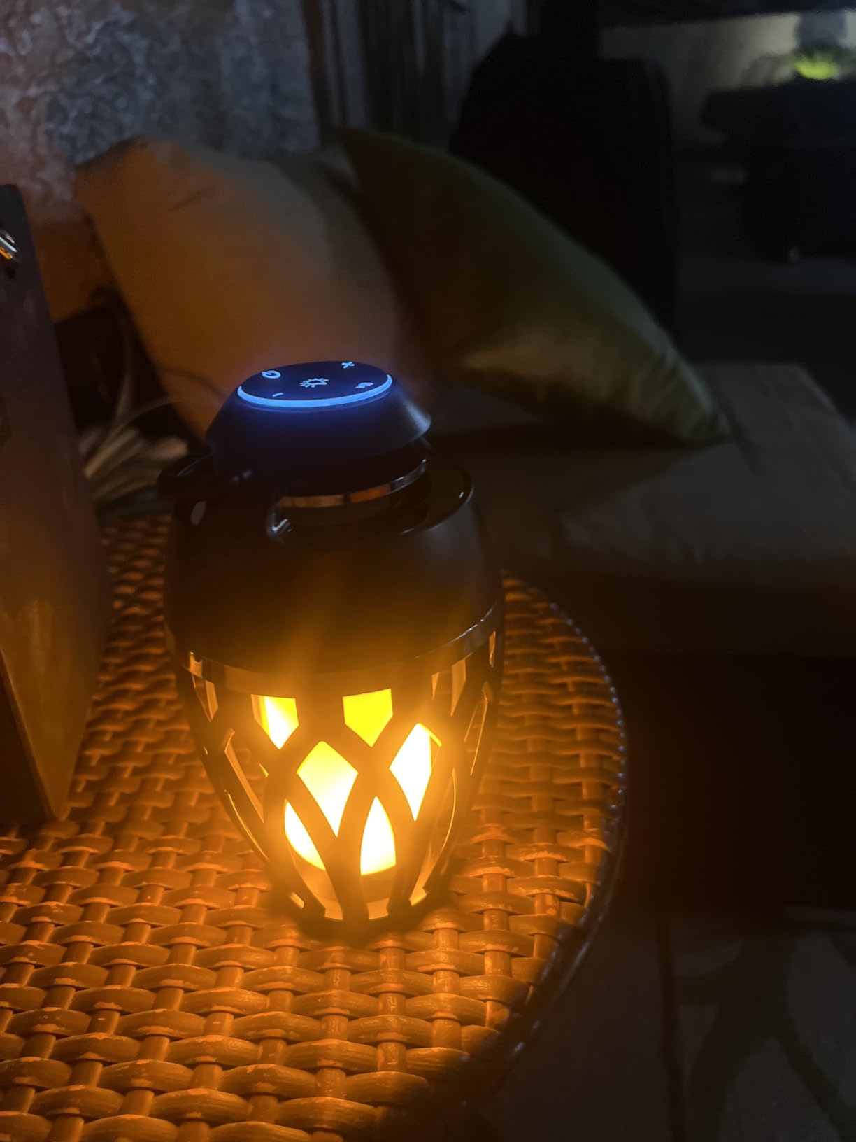 2 Pack Outdoor Bluetooth Speakers with Flame Flickers Light IPX5 Waterproof customer photo 2