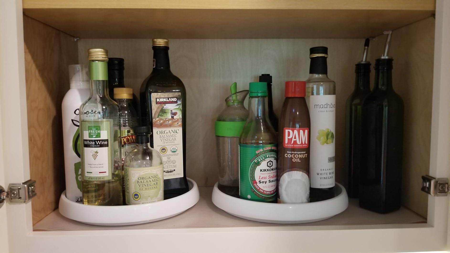 Set of 4, 10 Inch Non-Skid Lazy Susan Organizers - Turntable Rack for Cabinet, Pantry Organization and Storage, Kitchen, Fridge, Bathroom Makeup Vanity Countertop, Under Sink Organizing, Spice Rack customer photo 1