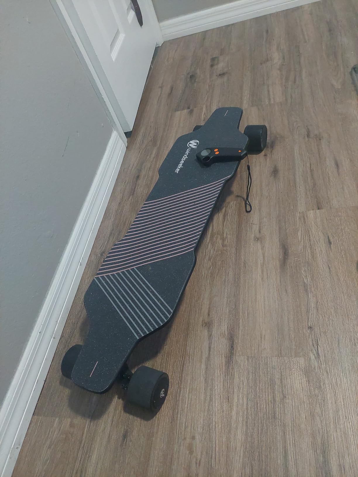 Electric Skateboard, Electric Skateboard with Remote Control for Beginners, 350W Brushless Motor, Max 12.4 MPH, Carver E-Ska with DIY Stickers customer photo 1