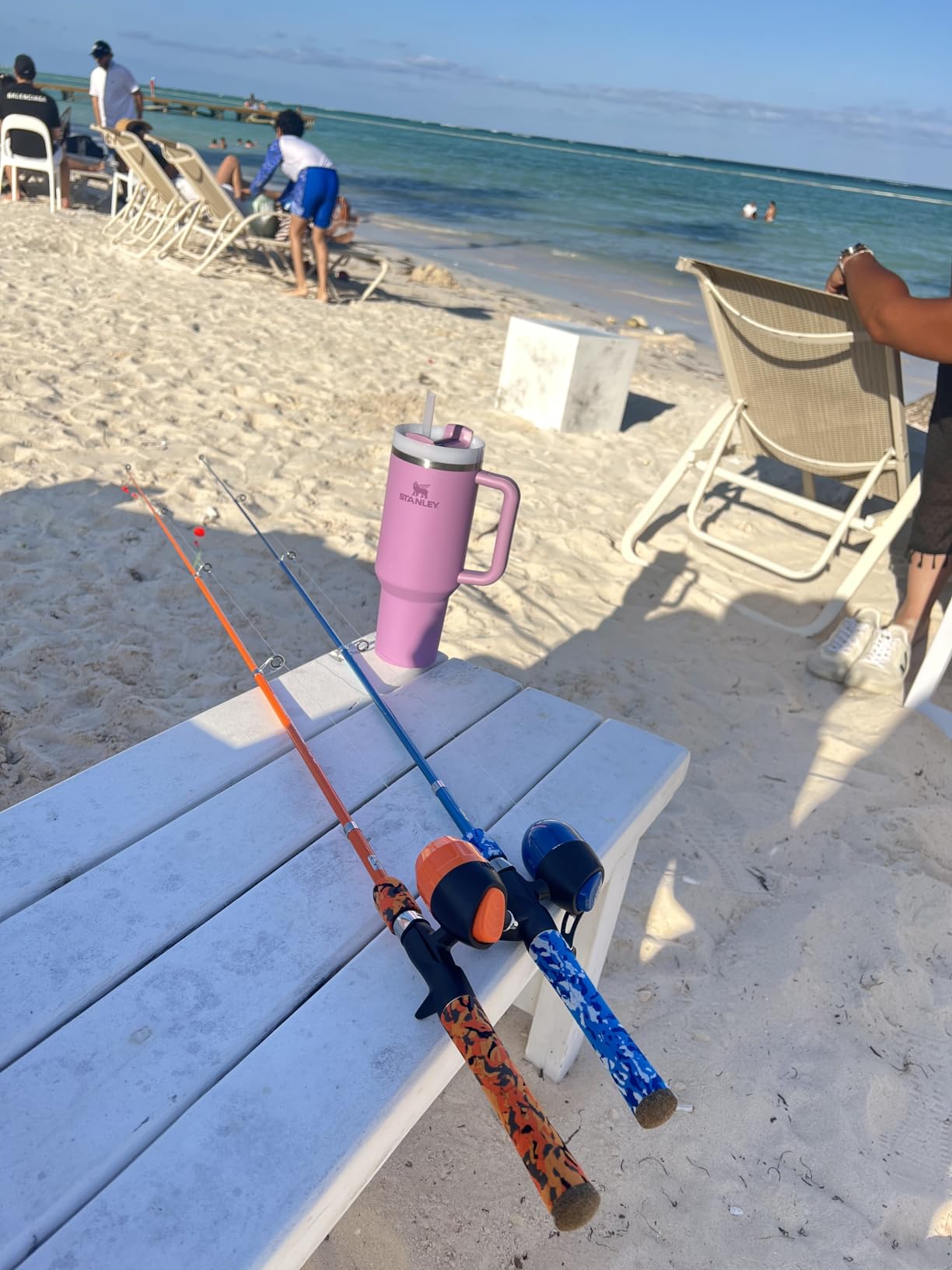 CODEK Kids Fishing Pole Set with Full Starter Kits 2 Set Portable Telescopic Fishing Rod and Spincast Reel Cambos with a Fishing Net and 2 Buckets for Boys Girls and Youth customer photo 1