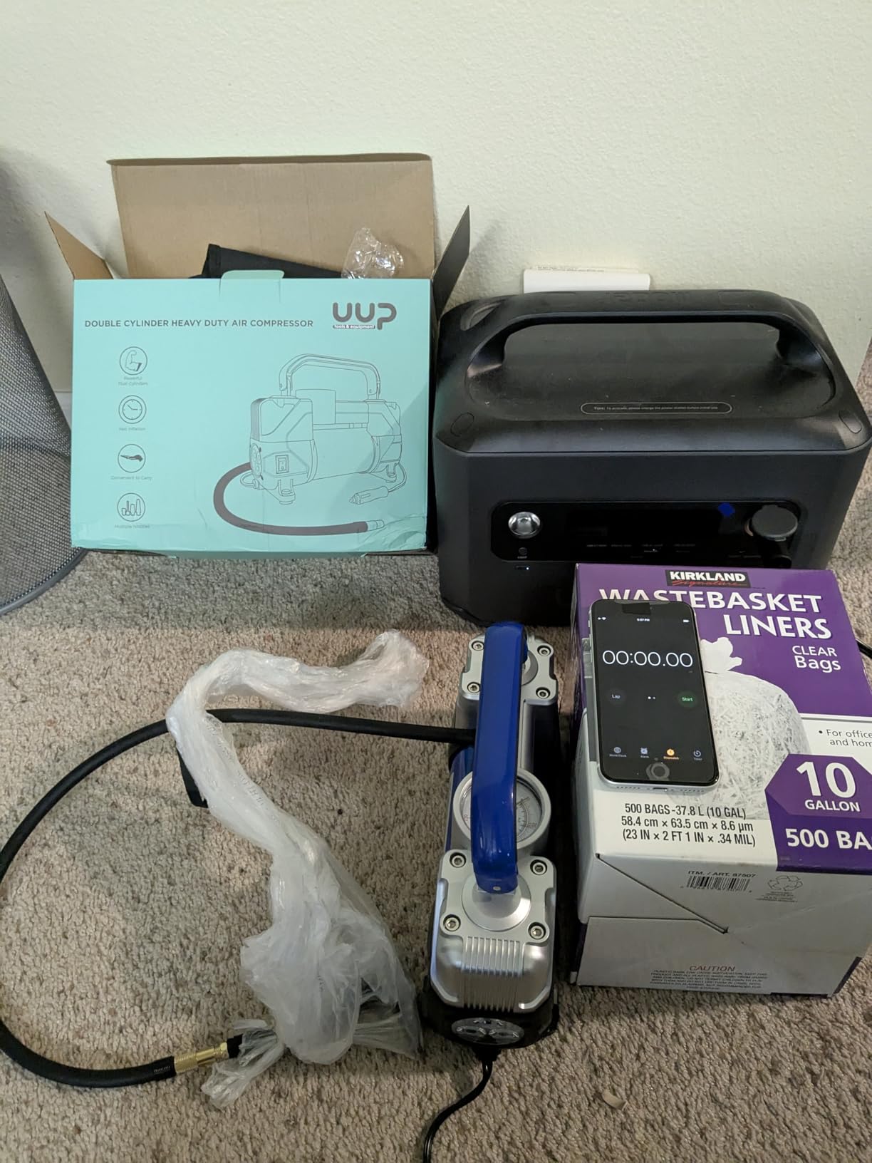 UUP Portable 12V Air Compressor, 150 PSI Tire Inflator with Dual Cylinders customer photo 2