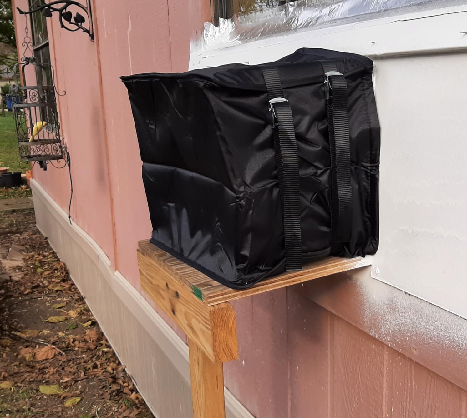 Outside Insulated Window Air Conditioner Cover for Outdoor Waterproof AC Unit, 21x 15x 16 Inches (Wx Hx D)- Black customer photo 2