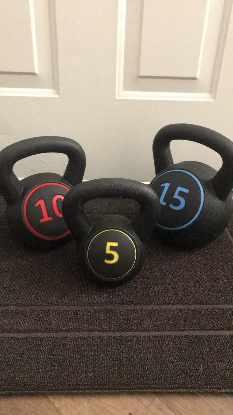 BalanceFrom Vinyl Kettlebell Set, 30/45/50/75 Pound Options – Cement-Filled Strength Training Weights with Ergonomic Grip and Color Coding for Full Body Fitness at Home or Gym customer photo 2