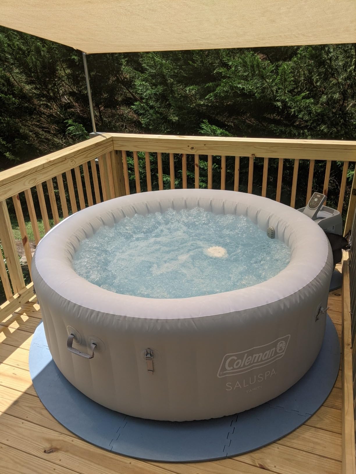 Coleman Palm Springs EnergySense AirJet Inflatable Hot Tub Spa (77