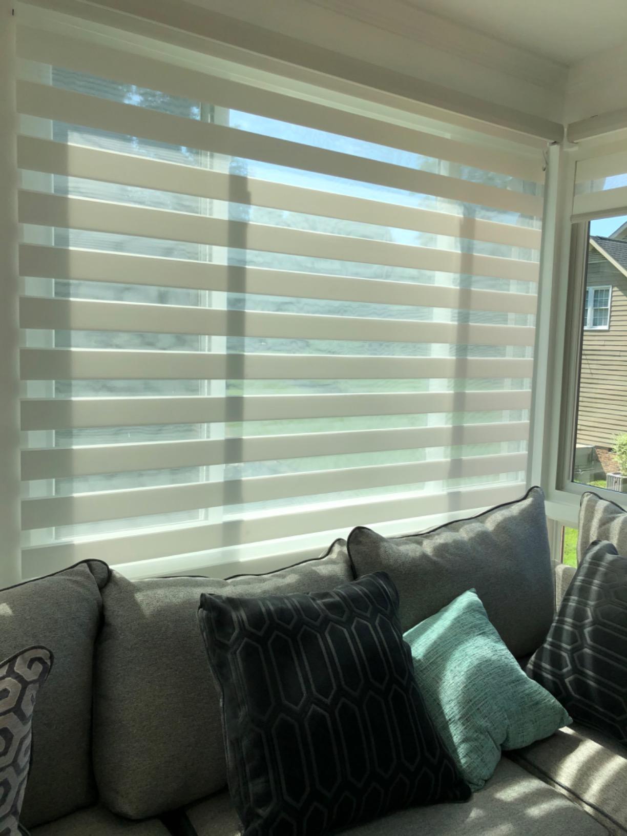 Yoolax Motorized Zebra Blinds with Remote, Room Darkening Smart Blinds customer photo 2