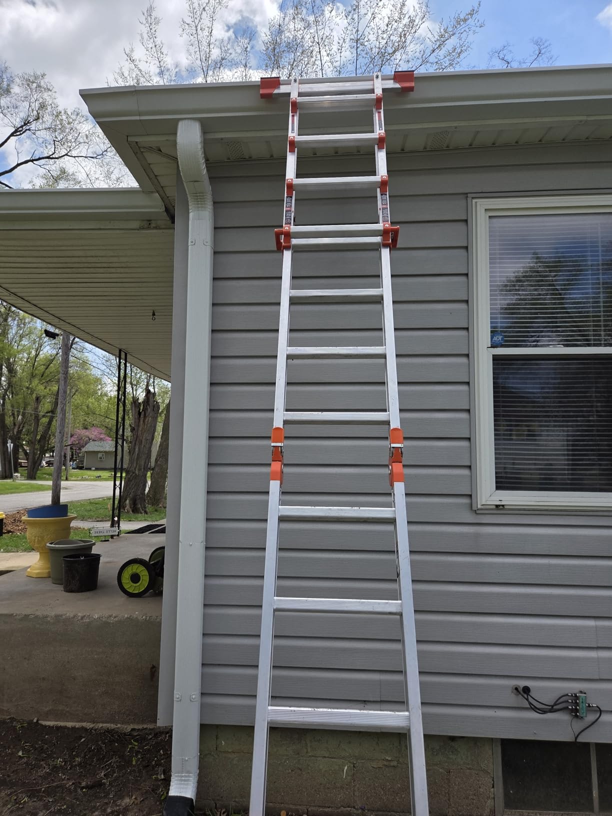 LANBITOU Ladder A Frame Extension 14Ft Multi Position for Home 330lbs customer photo 1